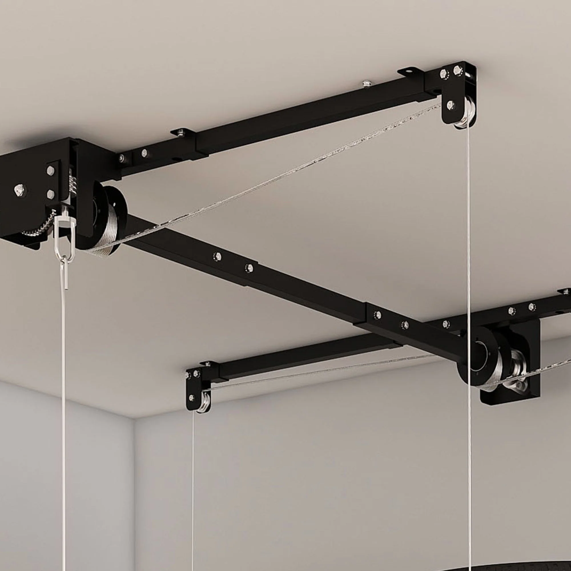 4 X 8 Ft Overhead Garage Storage Rack - Black - Image 8