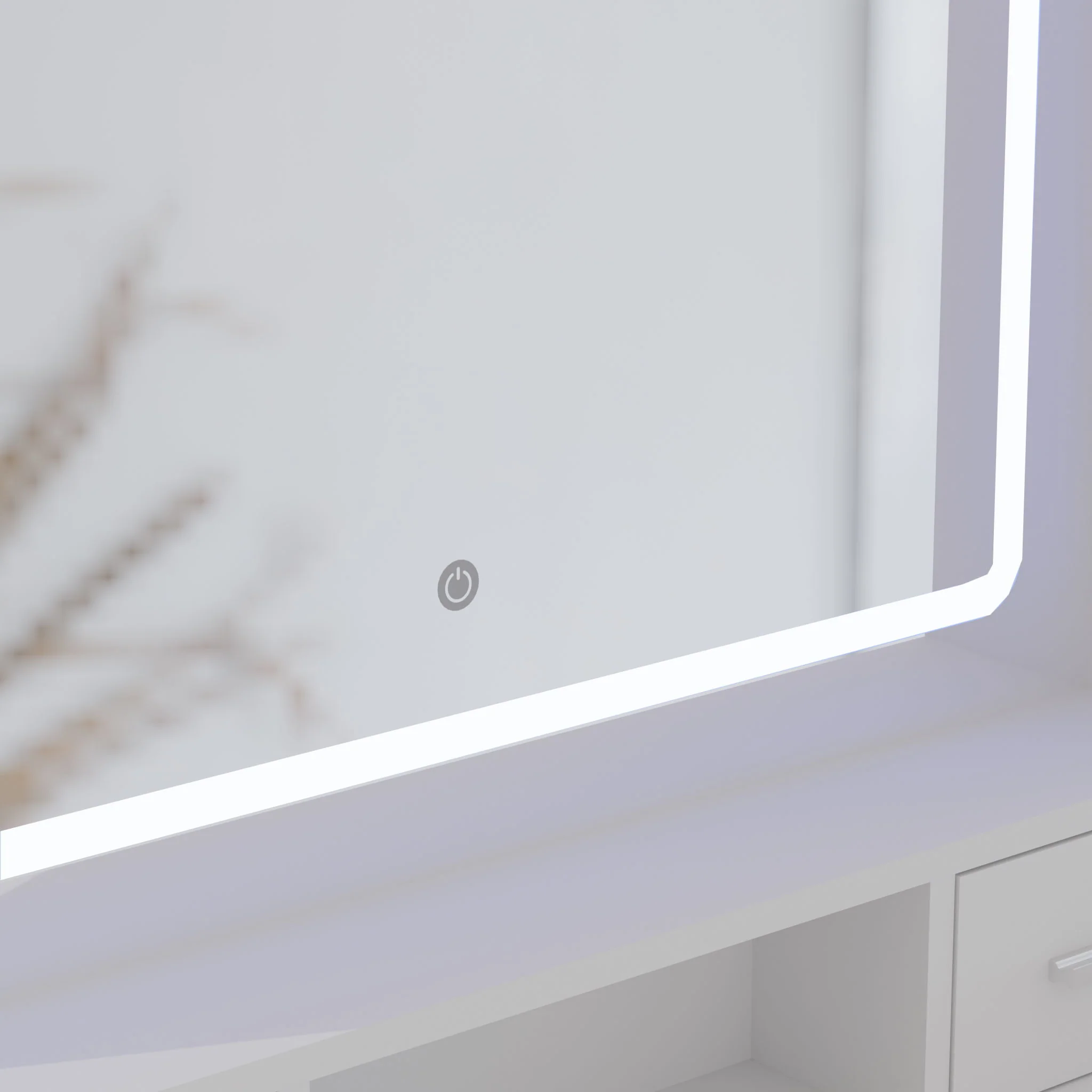 40.95" Newly Designed Smart Mirror Dressing Table With Drawers And Storage Cabinet, Dressing Table With Dressing Pad For Bedroom, Dressing Room - Image 7