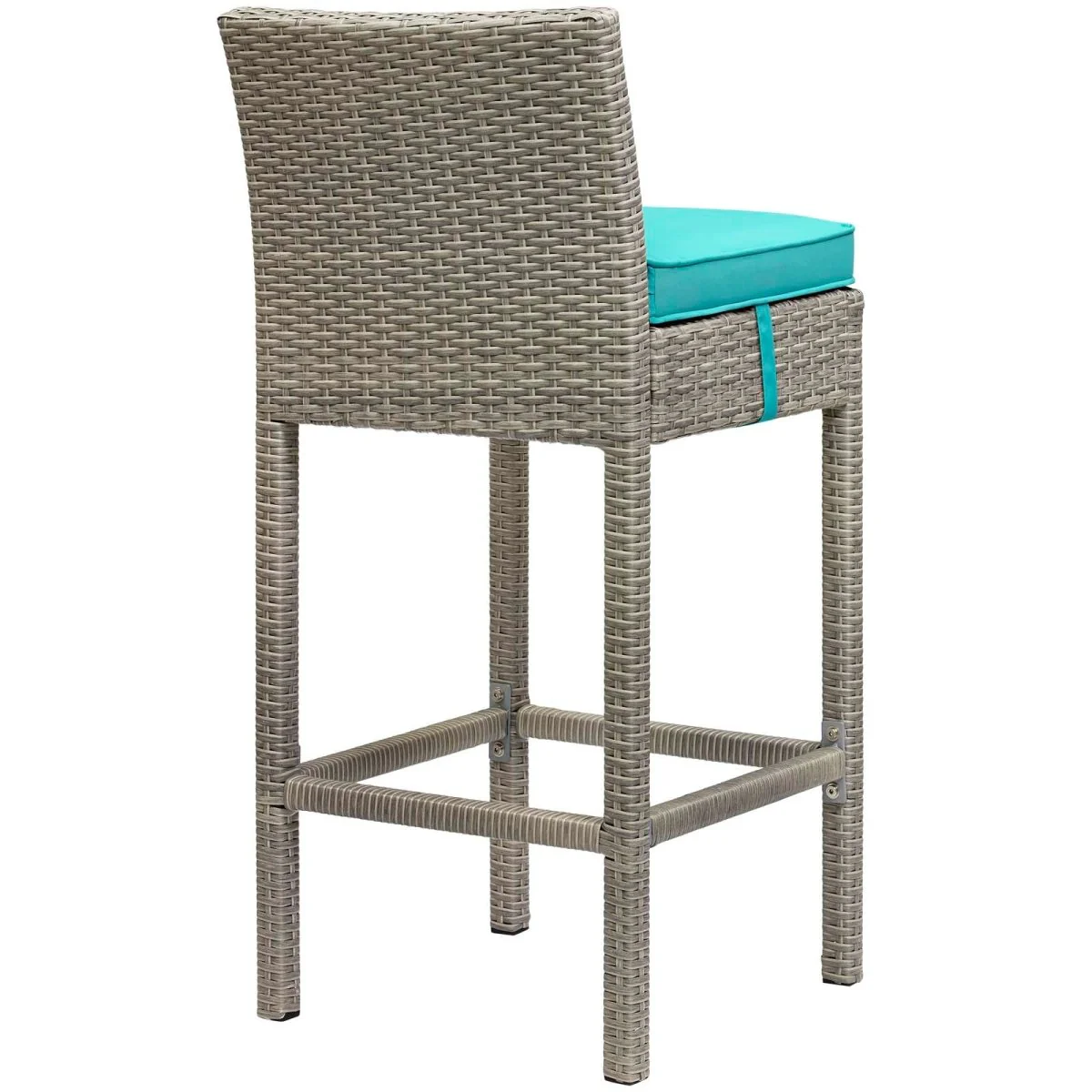 40" All-Weather Wicker Rattan Outdoor Bar Stool for Patio, Deck and Bar Seating - Image 3