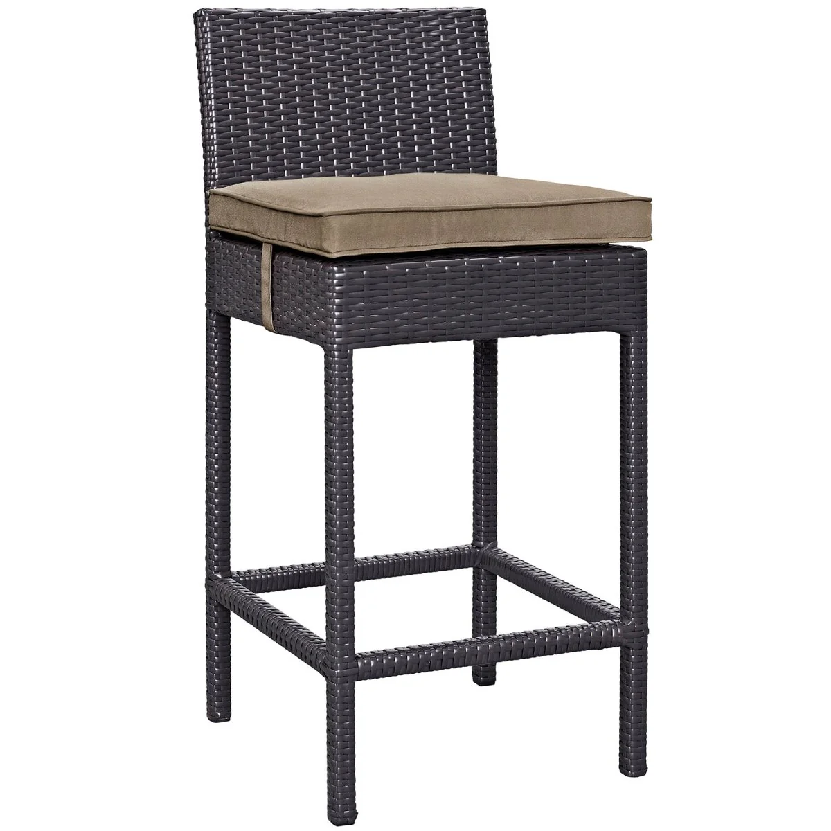 40" Classic Wicker Outdoor Patio Bar Stool Set of 2 for Backyard, Deck and Poolside - Image 8