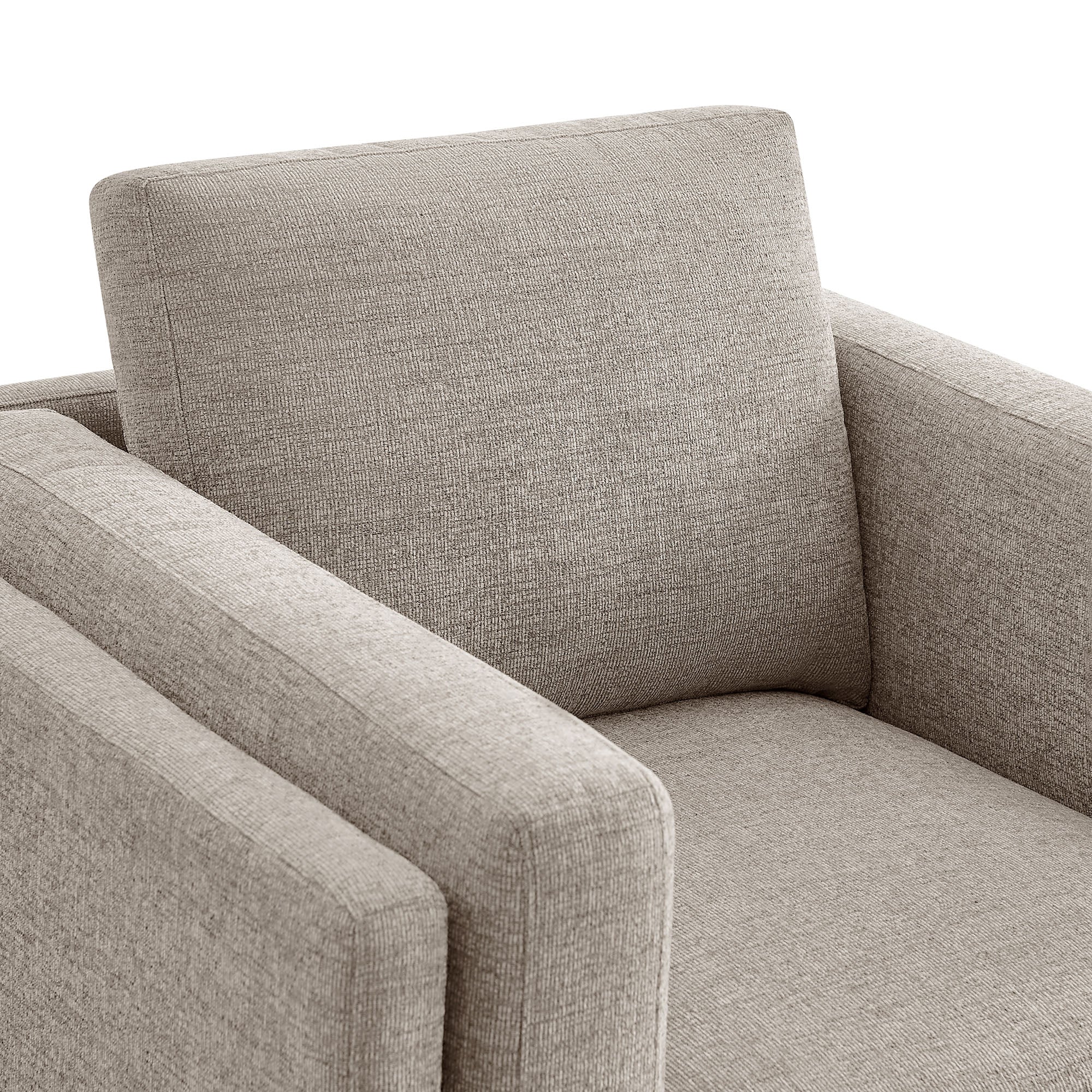 40 Inch Mélange Chenille Fabric Armchair with Kiln-Dried Wood Frame - Image 13