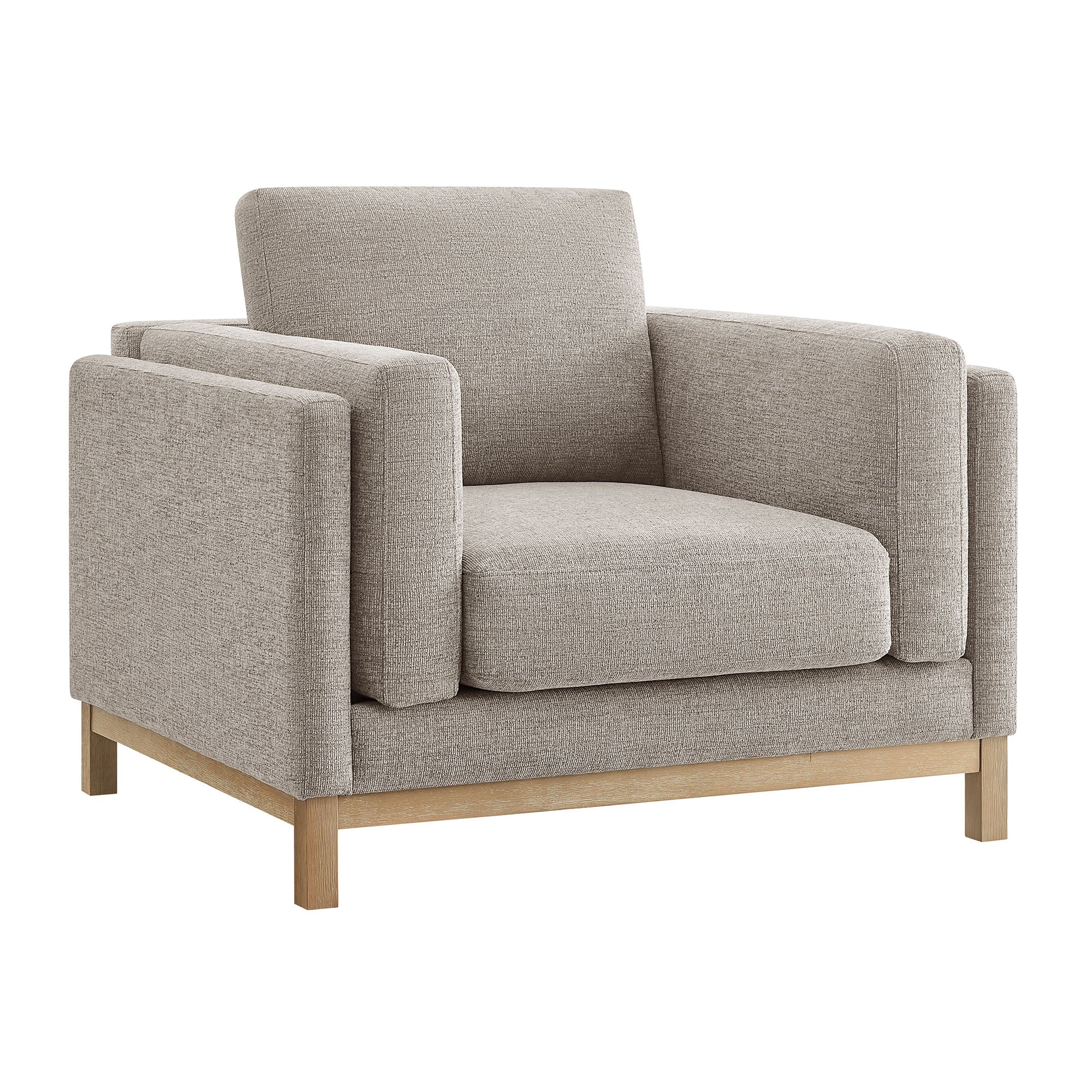 40 Inch Mélange Chenille Fabric Armchair with Kiln-Dried Wood Frame - Image 8
