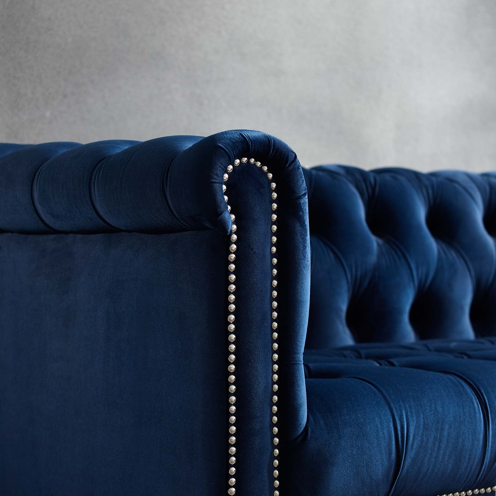 40 Inch Performance Velvet Button Tufted Chesterfield Armchair - Image 13