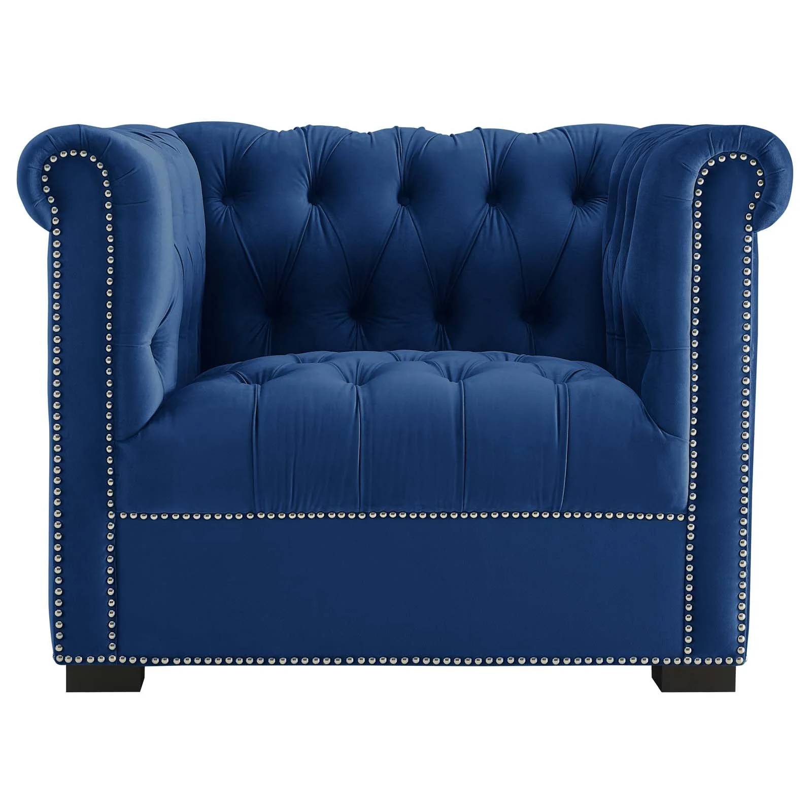 40 Inch Performance Velvet Button Tufted Chesterfield Armchair - Image 15