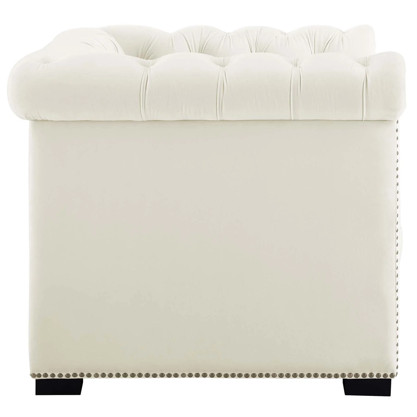 40 Inch Performance Velvet Button Tufted Chesterfield Armchair - Image 7