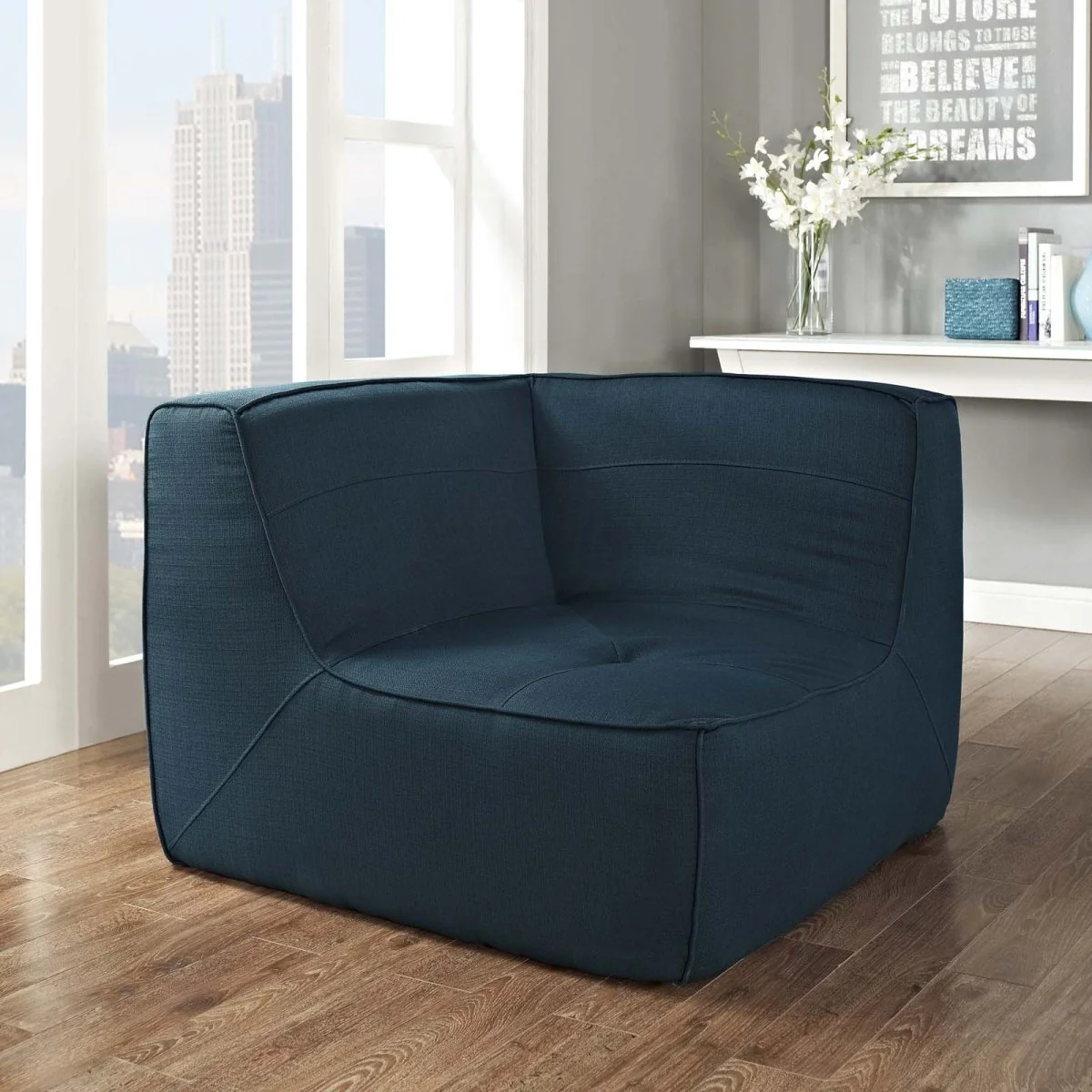 40-Inch Upholstered Fabric Corner Sectional Sofa - Image 4
