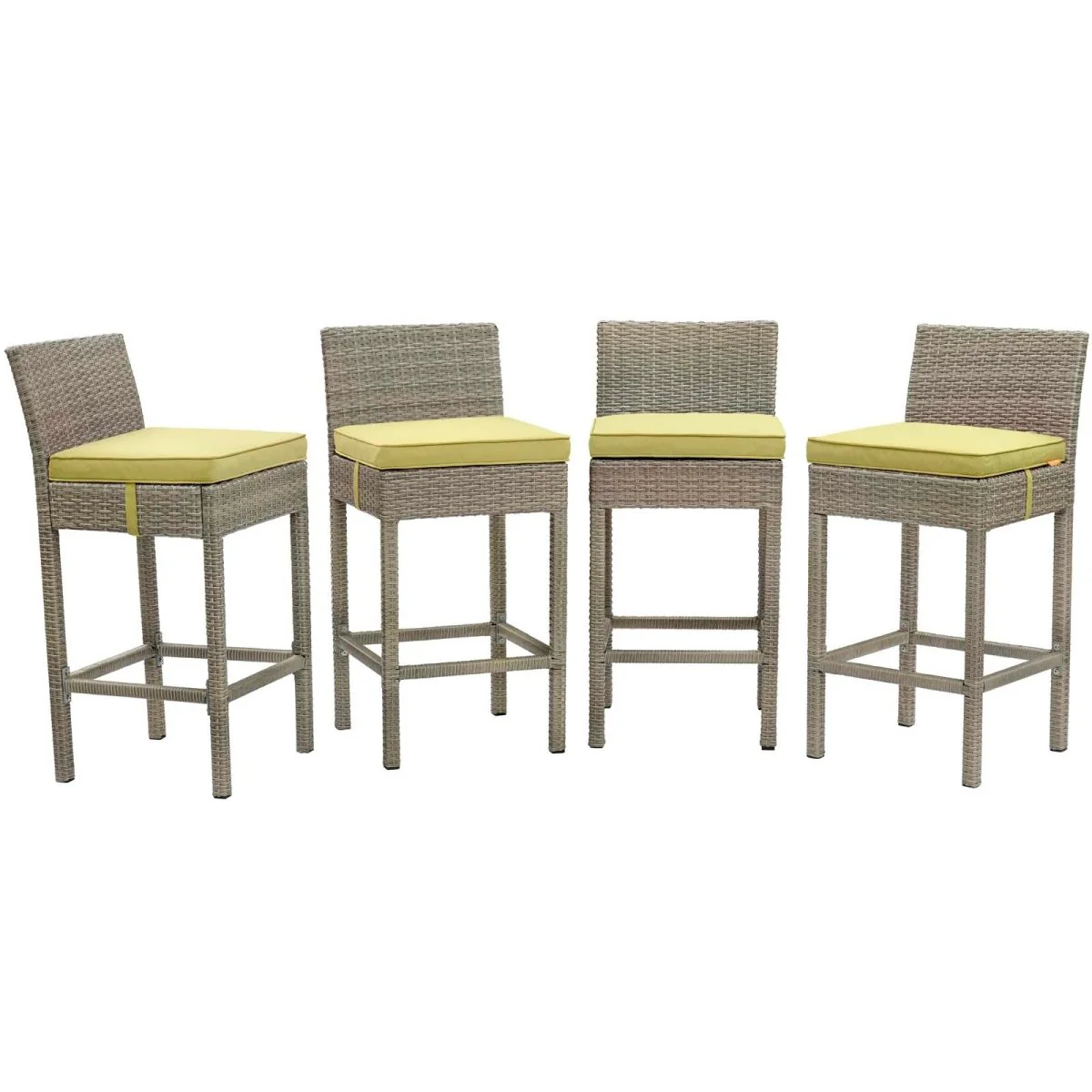40" Wicker Rattan Outdoor Bar Stool Collection - Durable Weather-Resistant Patio Seating - Image 51