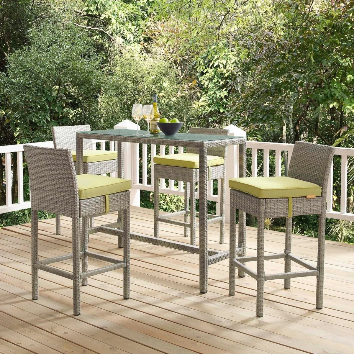 40" Wicker Rattan Outdoor Bar Stool Collection - Durable Weather-Resistant Patio Seating - Image 55