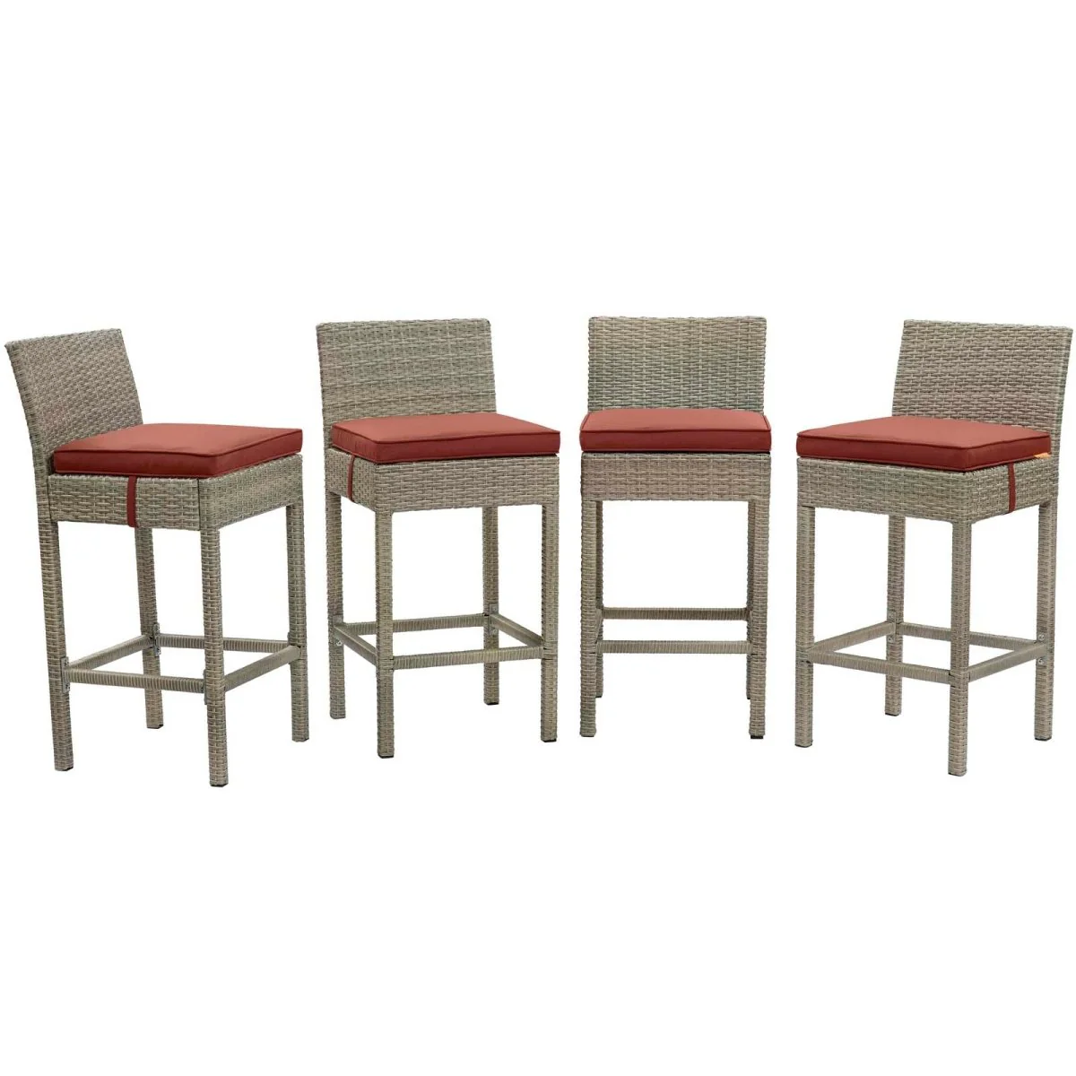 40" Wicker Rattan Outdoor Bar Stool Collection - Durable Weather-Resistant Patio Seating - Image 6