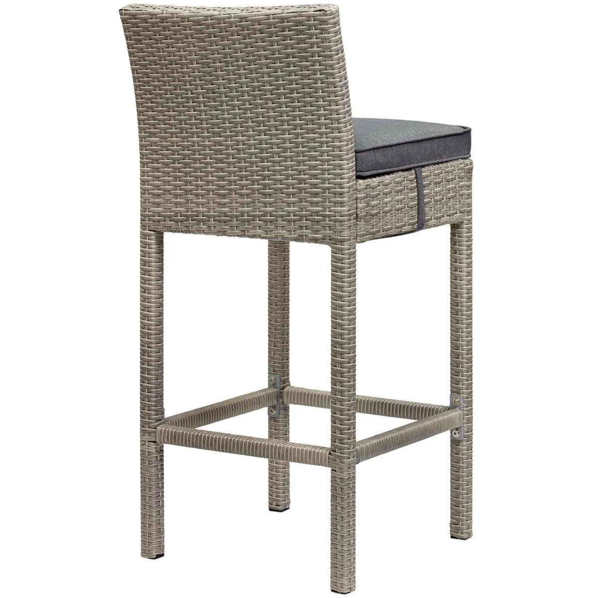 40" Wicker Rattan Outdoor Bar Stool Set - Weather-Resistant Patio Counter Seating - Image 8