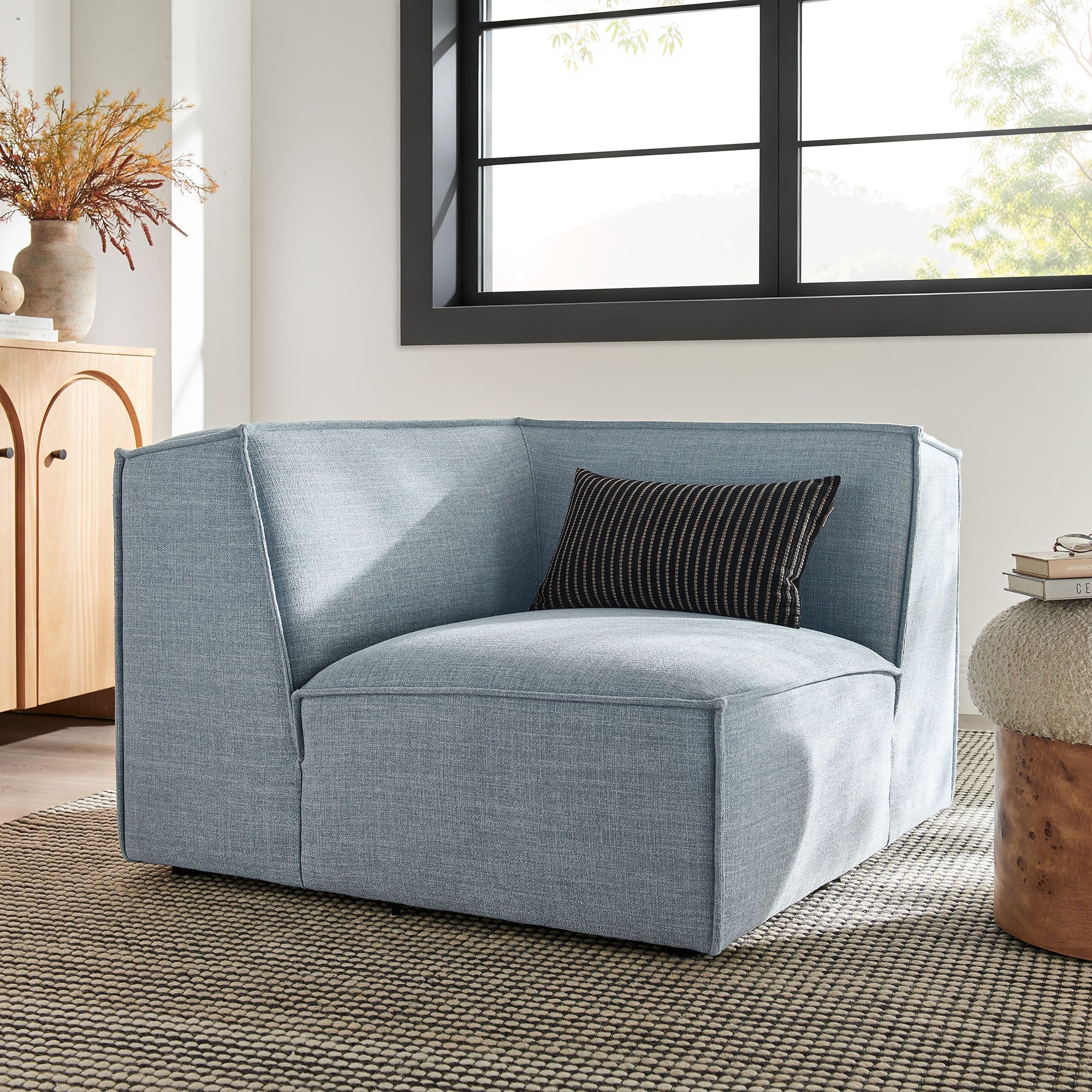 41 Inch Performance Fabric Corner Modular Sectional Armchair - Image 14