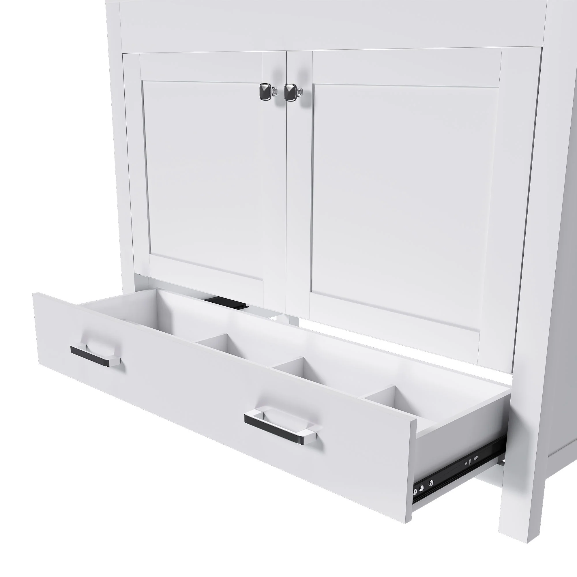 42" Bathroom Vanity Base With Doors And Drawer - White - Image 9