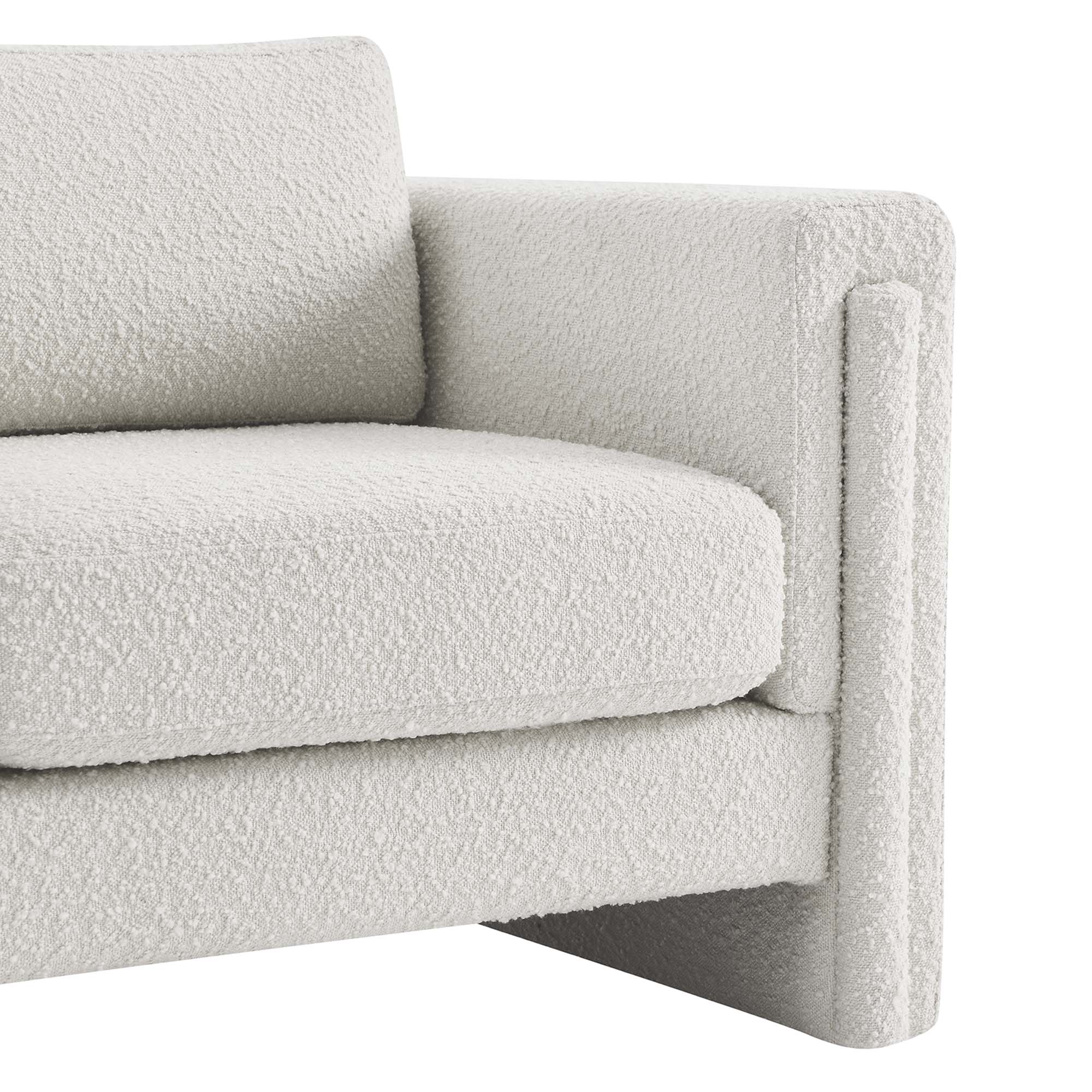 42 Inch Modern Boucle Fabric Accent Armchair with Pocket Coil Springs and Removable Cushions - Image 6