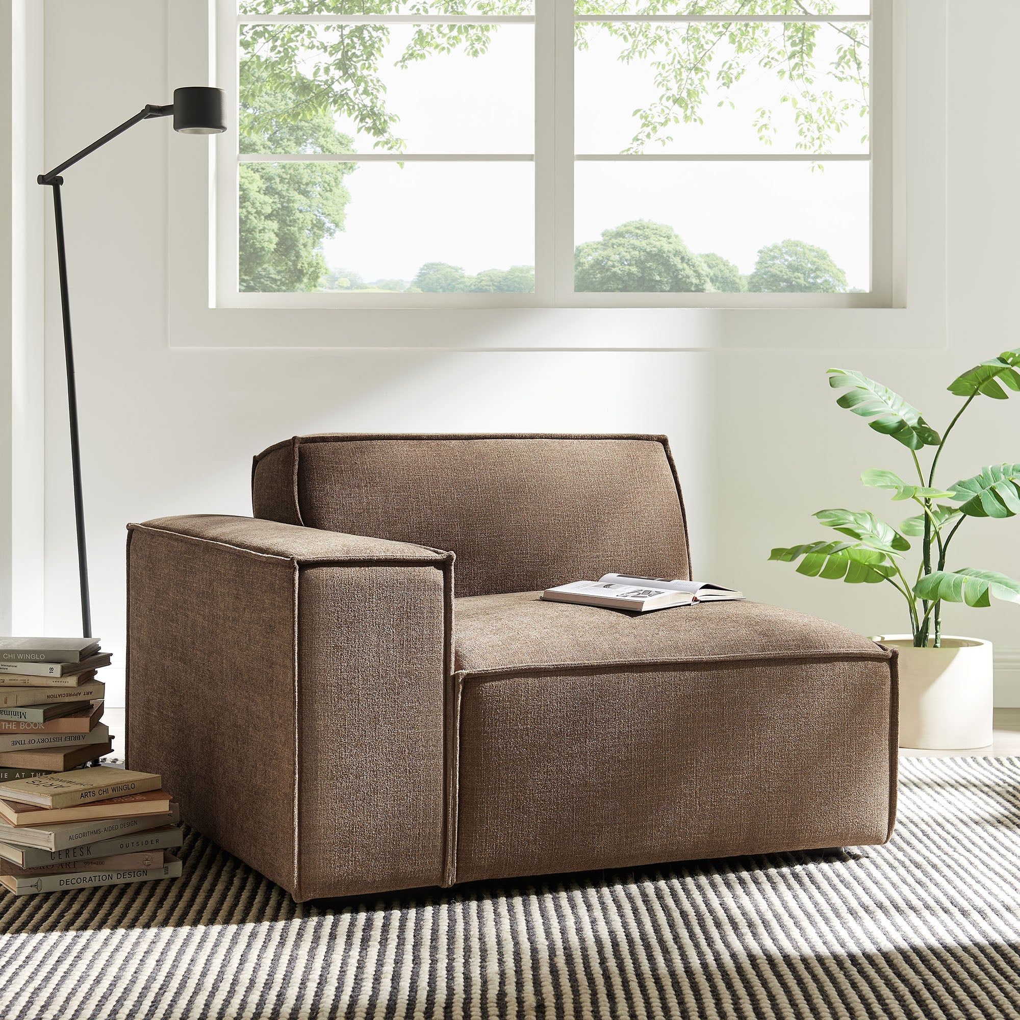 42 Inch Performance Fabric Left-Facing Modular Sectional Armchair - Image 35