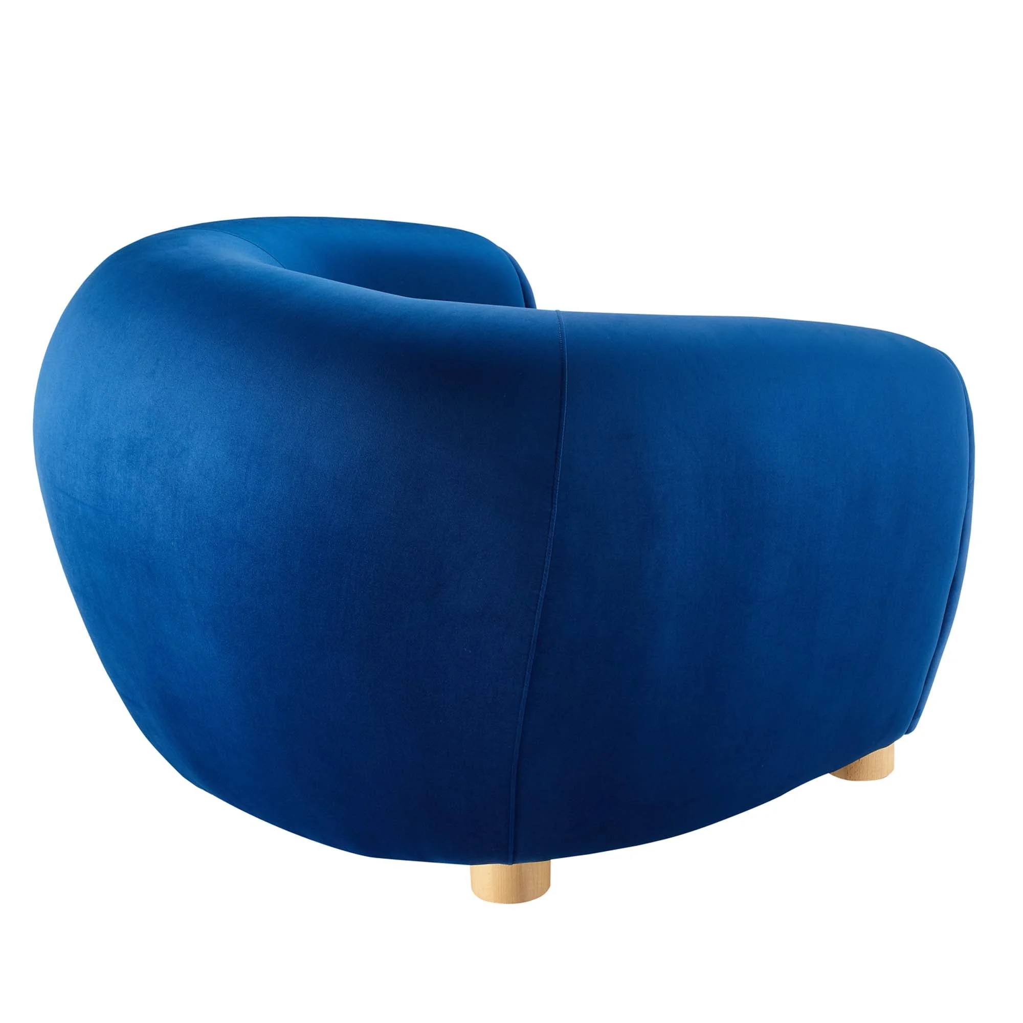 42 Inch Performance Velvet Armchair with Beech Wood Legs - Image 10