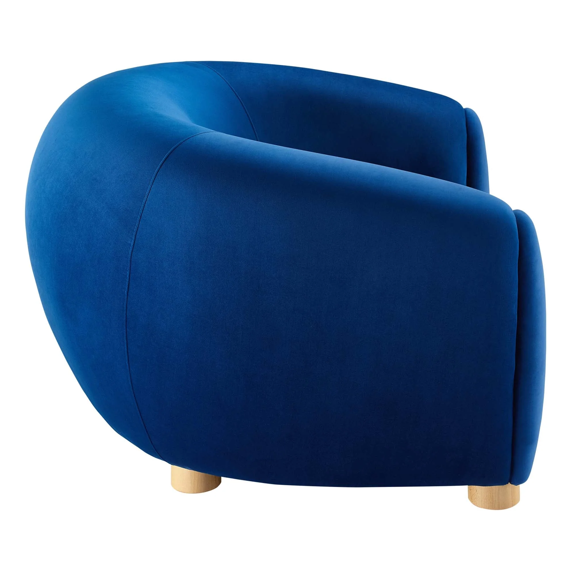 42 Inch Performance Velvet Armchair with Beech Wood Legs - Image 9