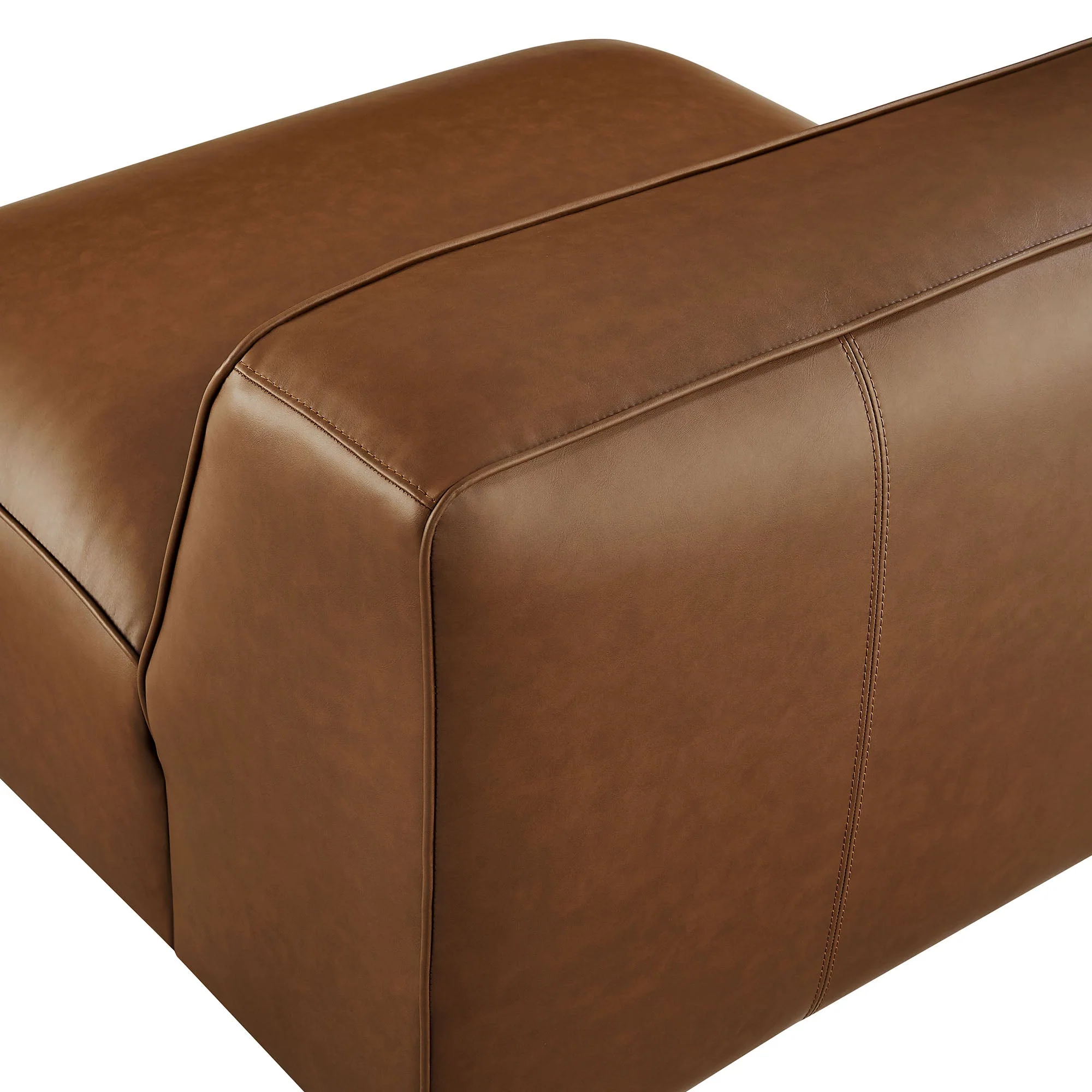43 Inch Vegan Leather Armless Modular Sectional Chair - Image 16
