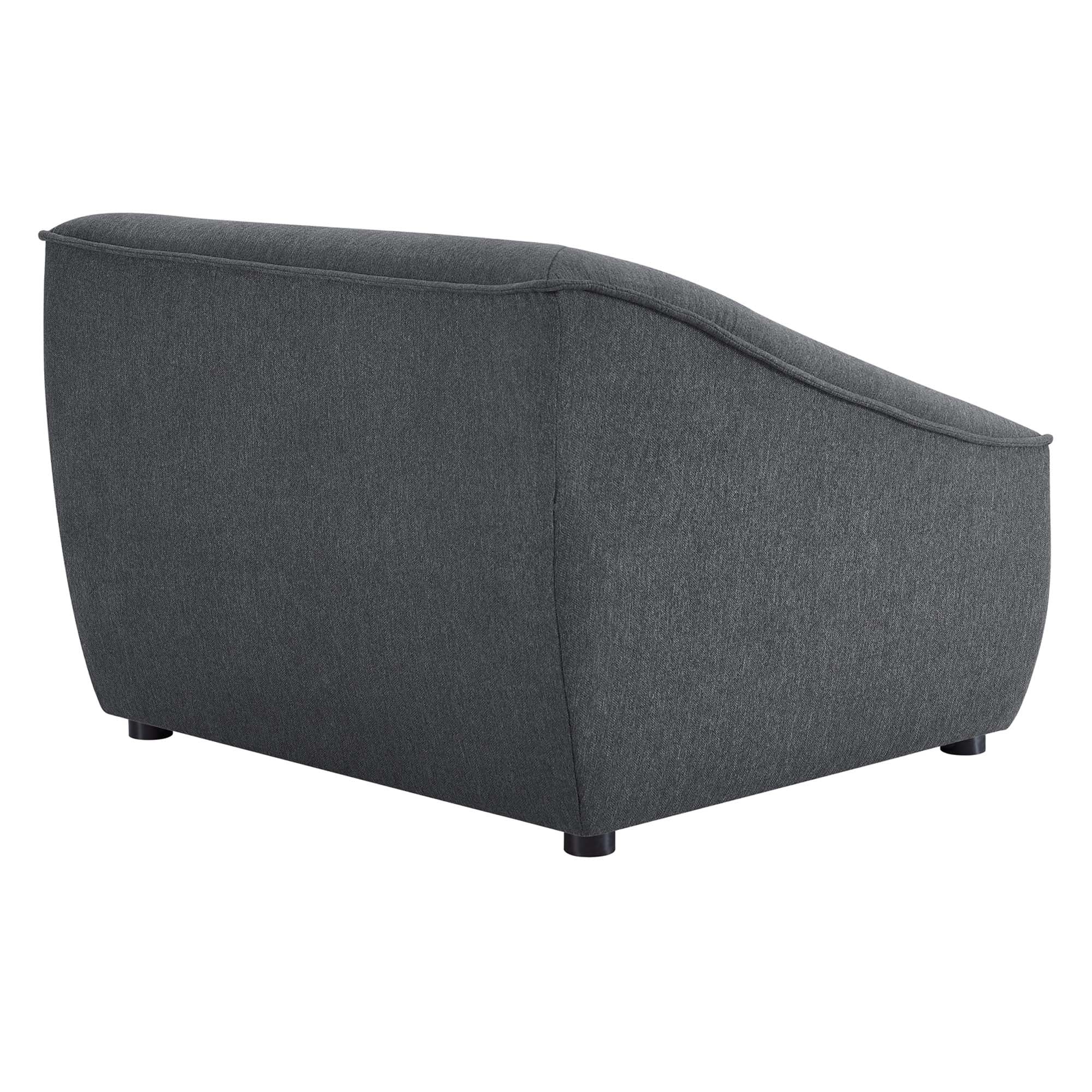 44 Inch Upholstered Fabric Armchair with French Piping - Image 4