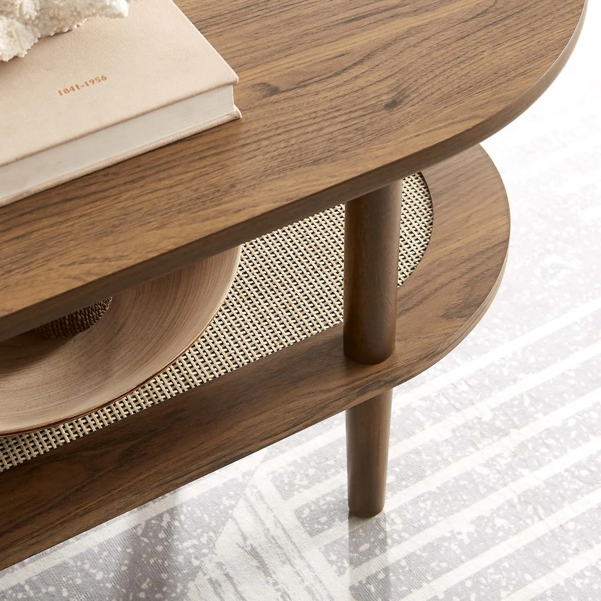 47 Inch Harmonious Two-Tier Oval Coffee Table - Image 10