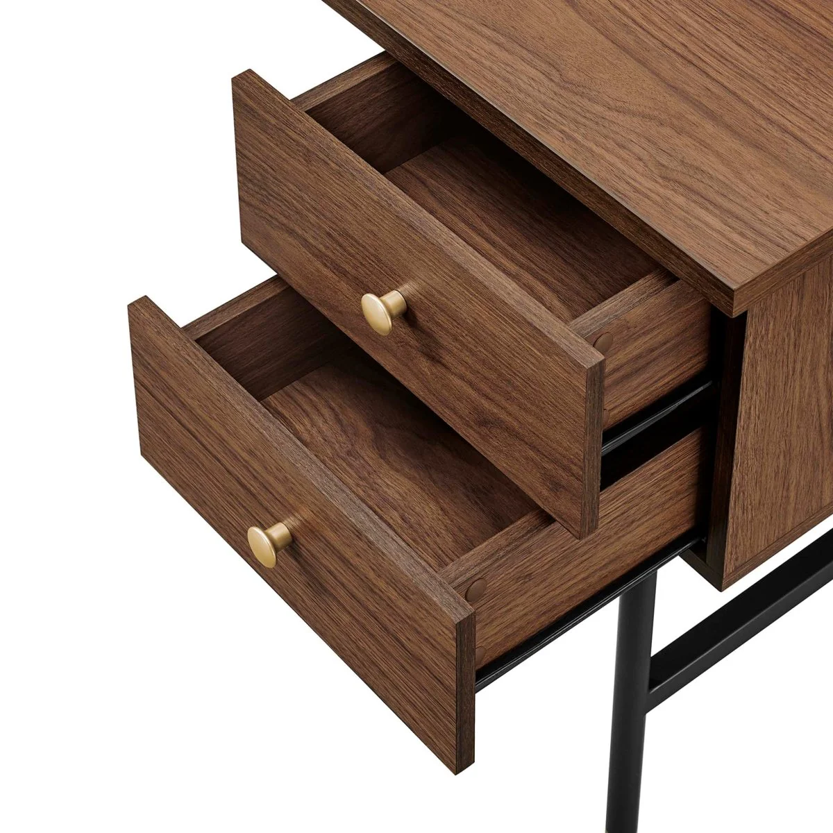 47" Modern Office Desk with Gold Accents — Sleek Contemporary Workstation for Home Office - Image 9
