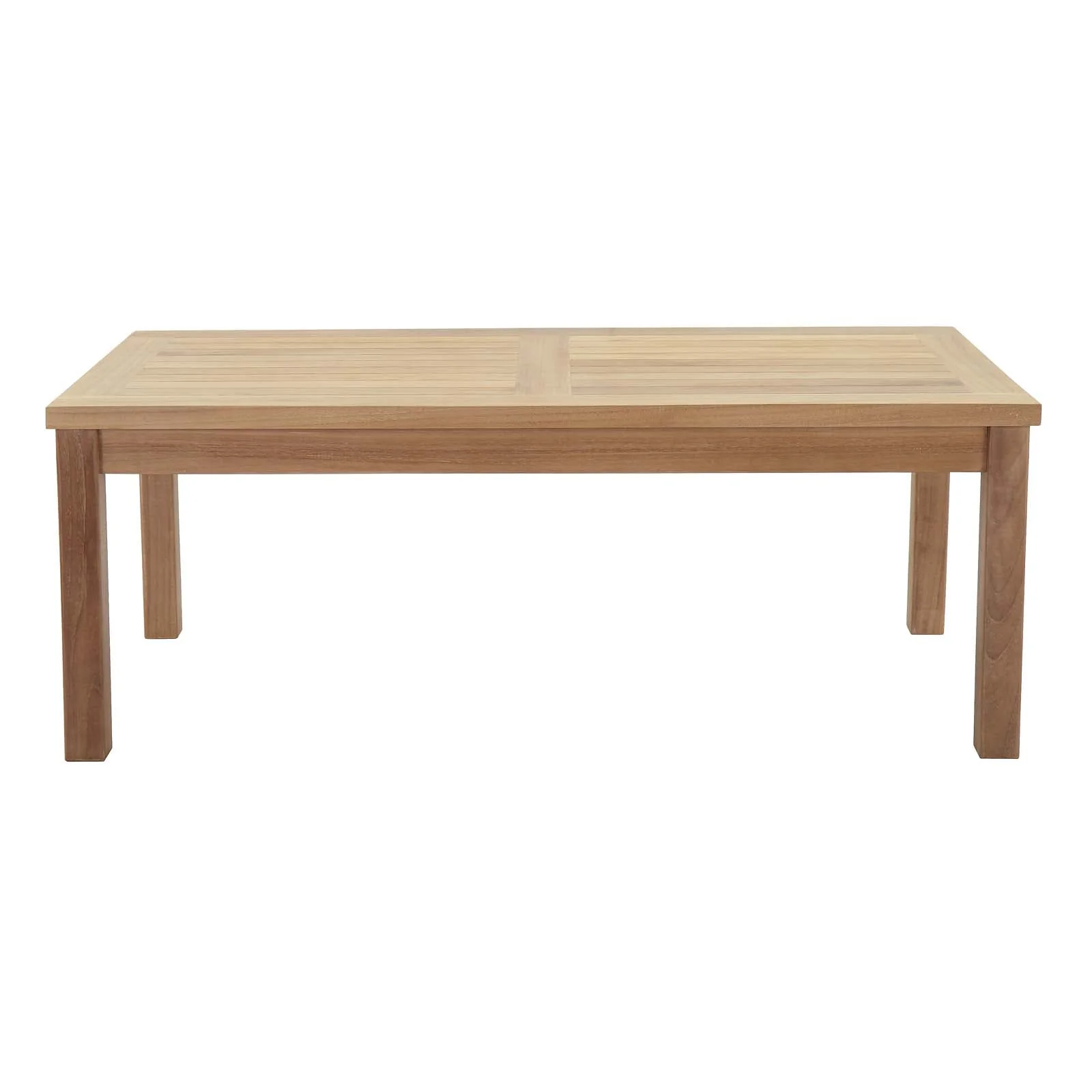 47" Natural Teak Wood Outdoor Patio Coffee Table - Image 2