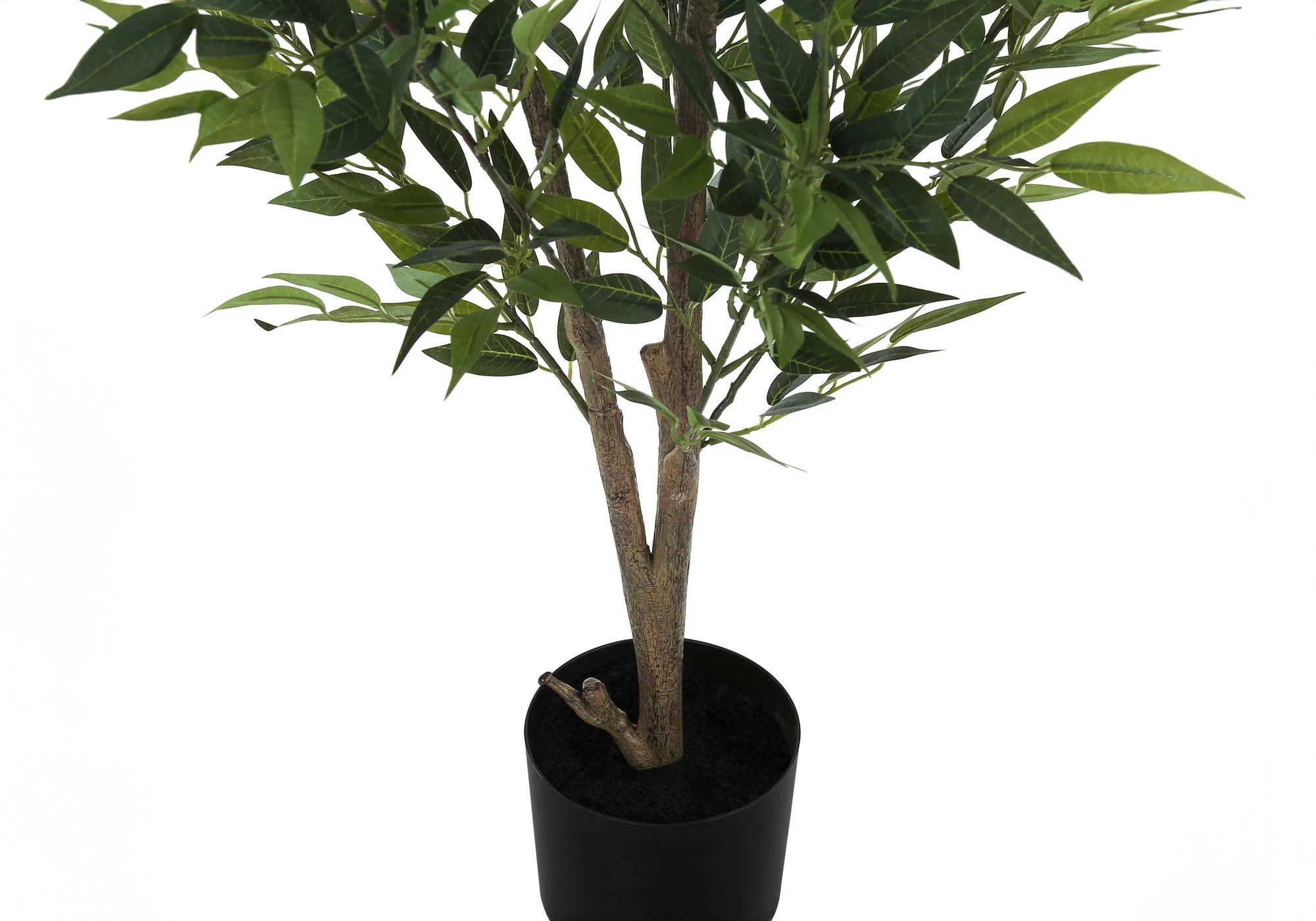 47" Tall, Artificial Plant, Acacia Tree, Indoor, Faux, Fake, Floor, Greenery, Potted, Silk, Decorative - Green / Black - Image 4
