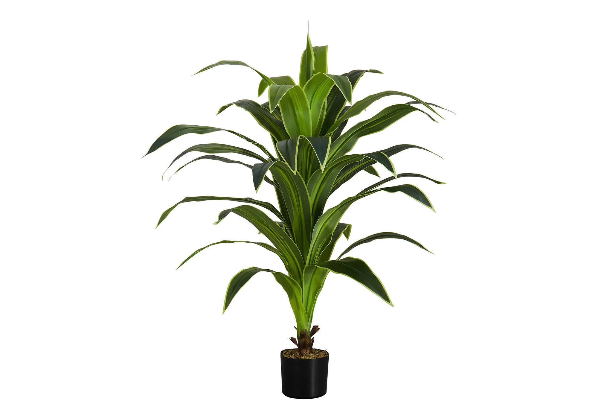 47" Tall, Artificial Plant, Dracaena Tree, Indoor, Faux, Fake, Floor, Greenery, Potted, Real Touch, Decorative - Green / Black - Image 5