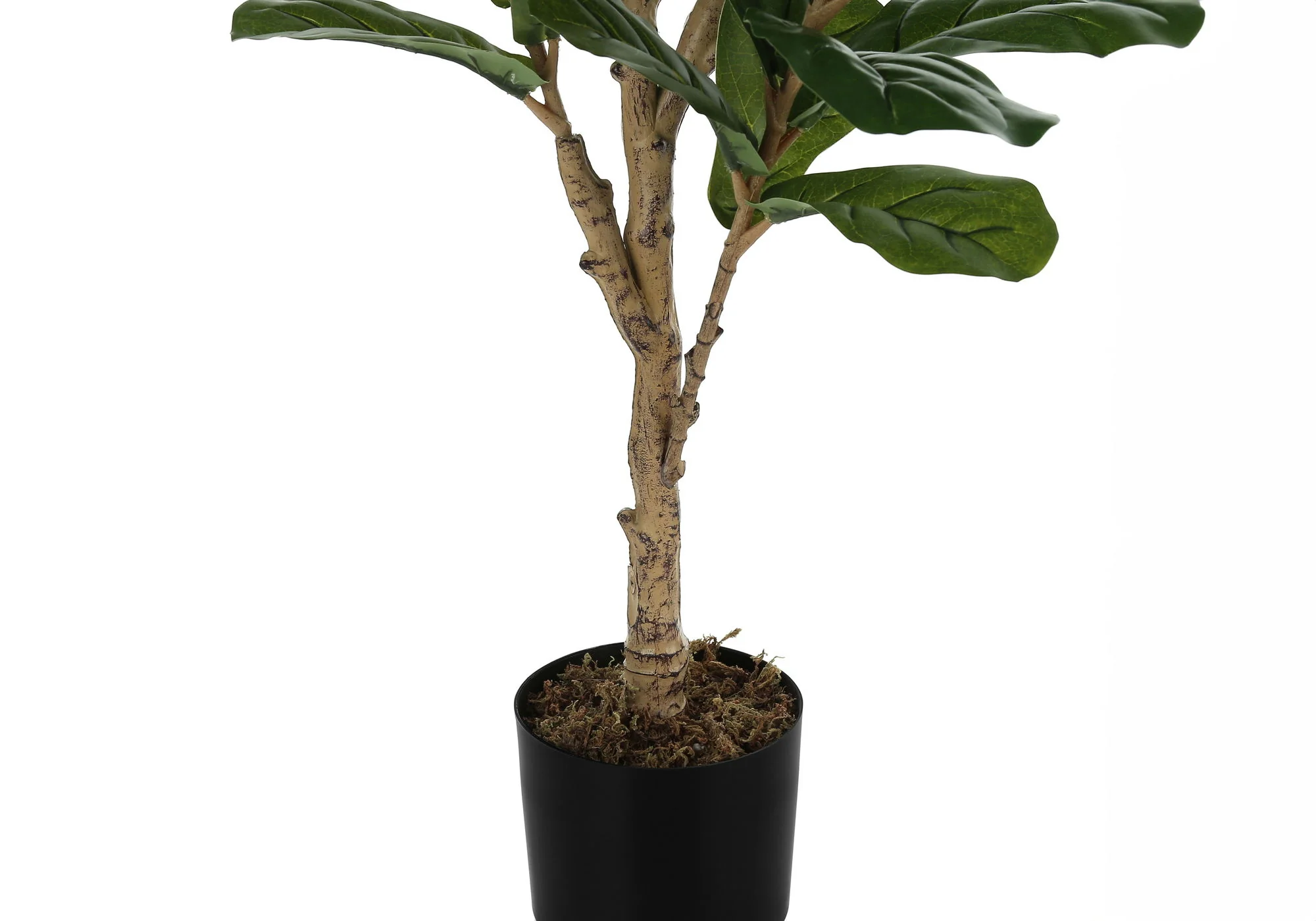 47" Tall, Artificial Plant, Fiddle Tree, Indoor, Faux, Fake, Floor, Greenery, Potted, Real Touch, Decorative - Green / Black - Image 5