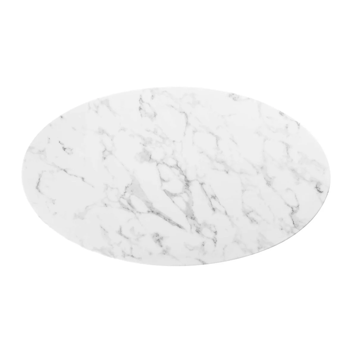 48 Inch Oval Artificial Marble Pedestal Coffee Table - Image 13