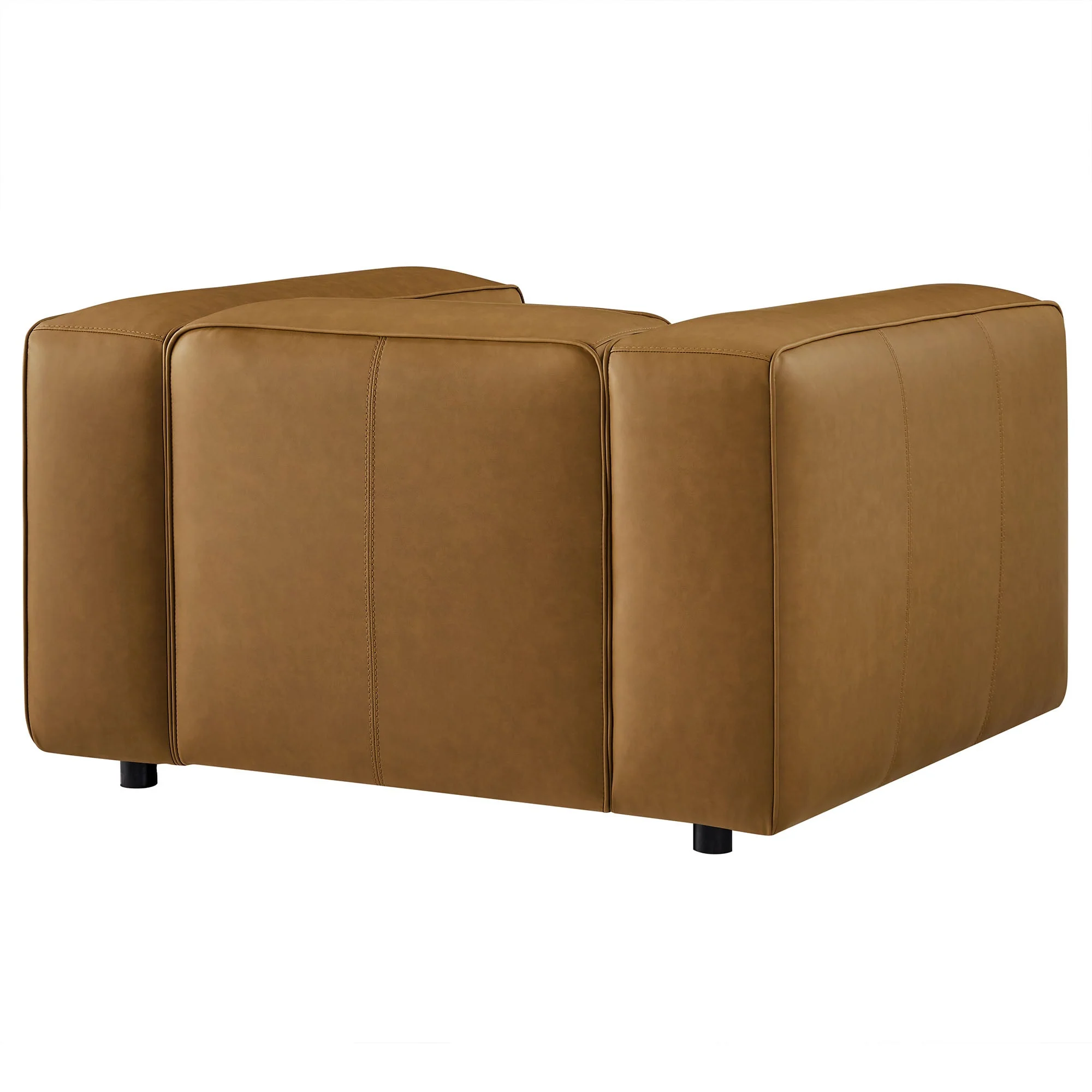48 Inch Oversized Vegan Leather Club Chair with Sinuous Spring Support - Image 5