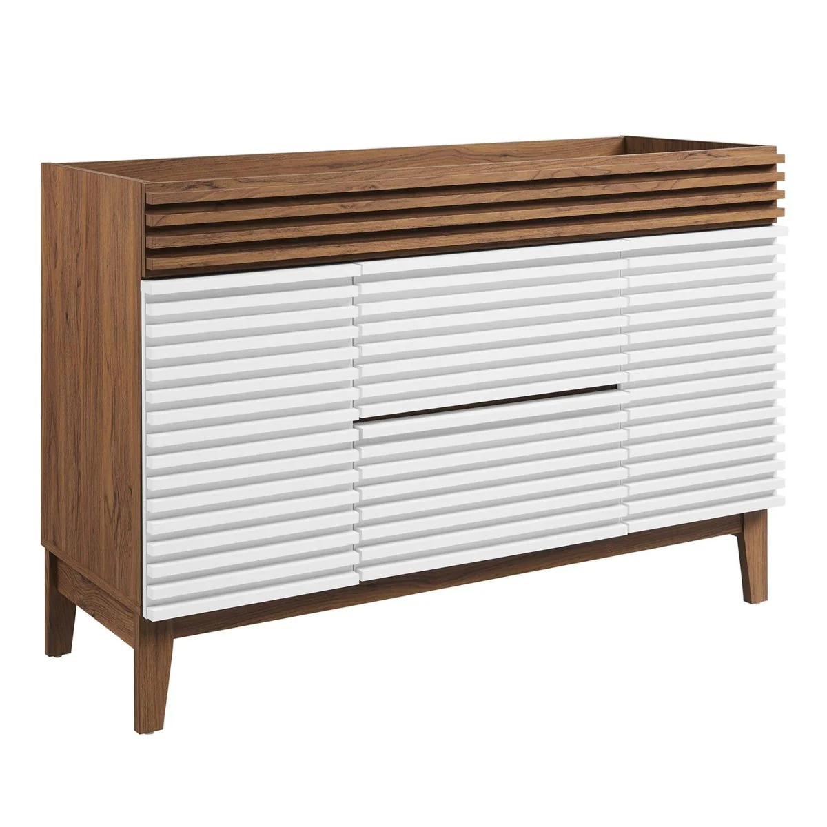48" Mid-Century Bathroom Vanity Cabinet – Sink Compatible, Stylish Storage Cabinet - Image 10
