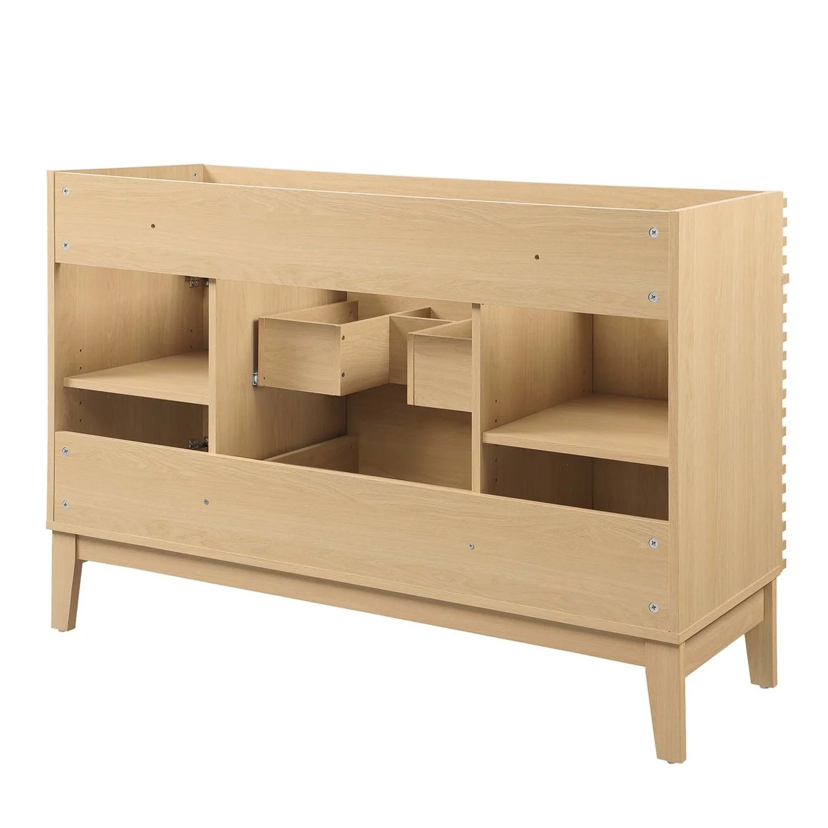 48" Mid-Century Bathroom Vanity Cabinet – Sink Compatible, Stylish Storage Cabinet - Image 23