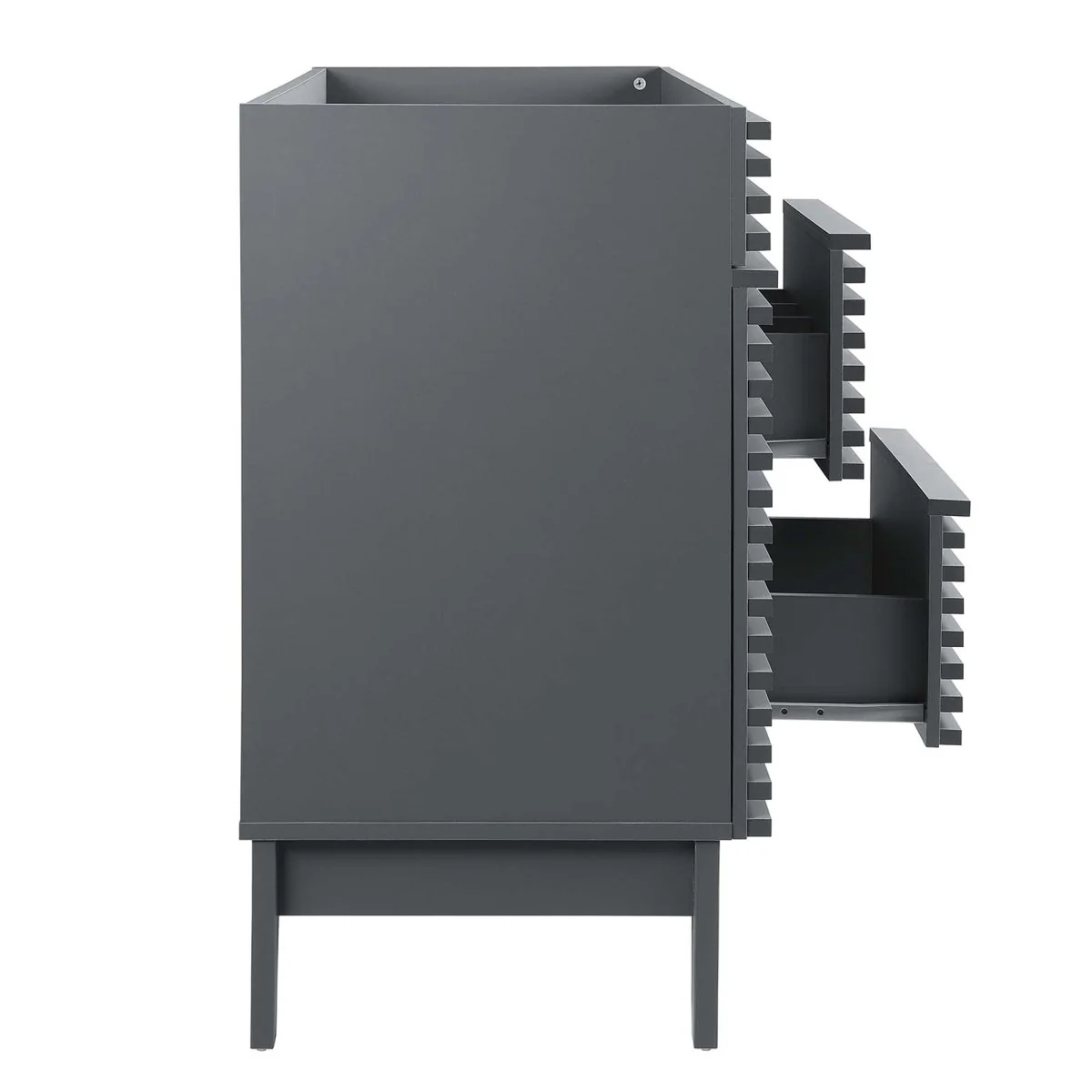 48" Mid-Century Bathroom Vanity Cabinet – Sink Compatible, Stylish Storage Cabinet - Image 34