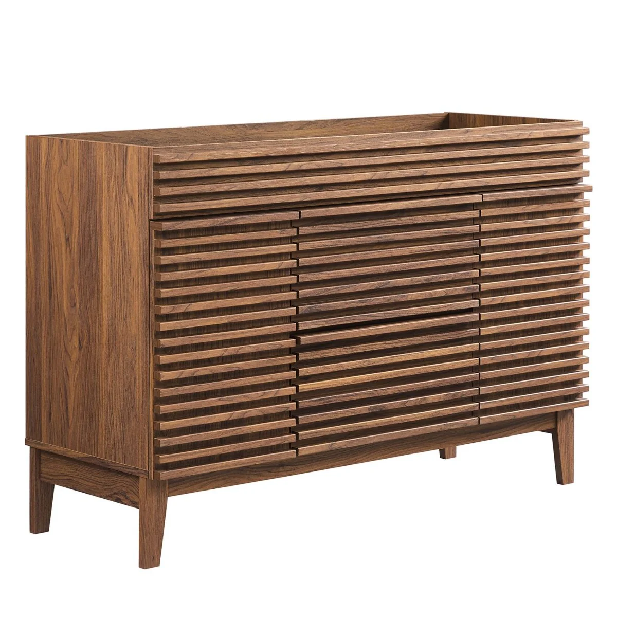 48" Mid-Century Bathroom Vanity Cabinet – Sink Compatible, Stylish Storage Cabinet - Image 37