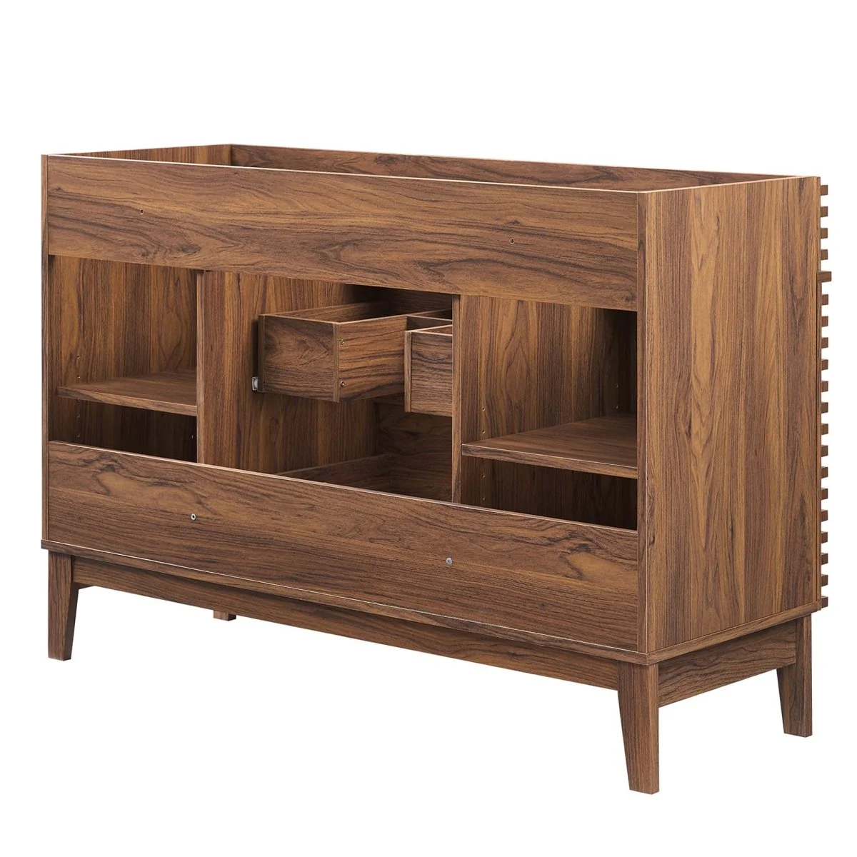48" Mid-Century Bathroom Vanity Cabinet – Sink Compatible, Stylish Storage Cabinet - Image 40