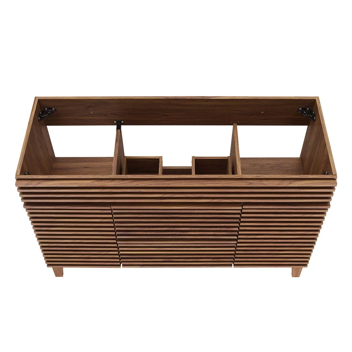 48" Mid-Century Bathroom Vanity Cabinet – Sink Compatible, Stylish Storage Cabinet - Image 44
