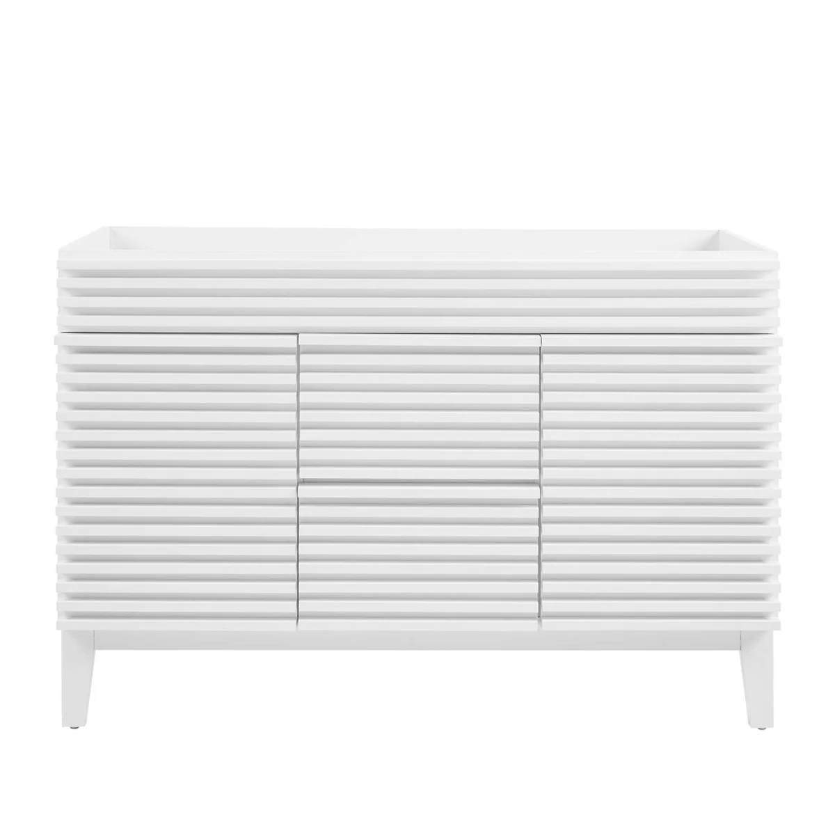 48" Mid-Century Bathroom Vanity Cabinet – Sink Compatible, Stylish Storage Cabinet - Image 70