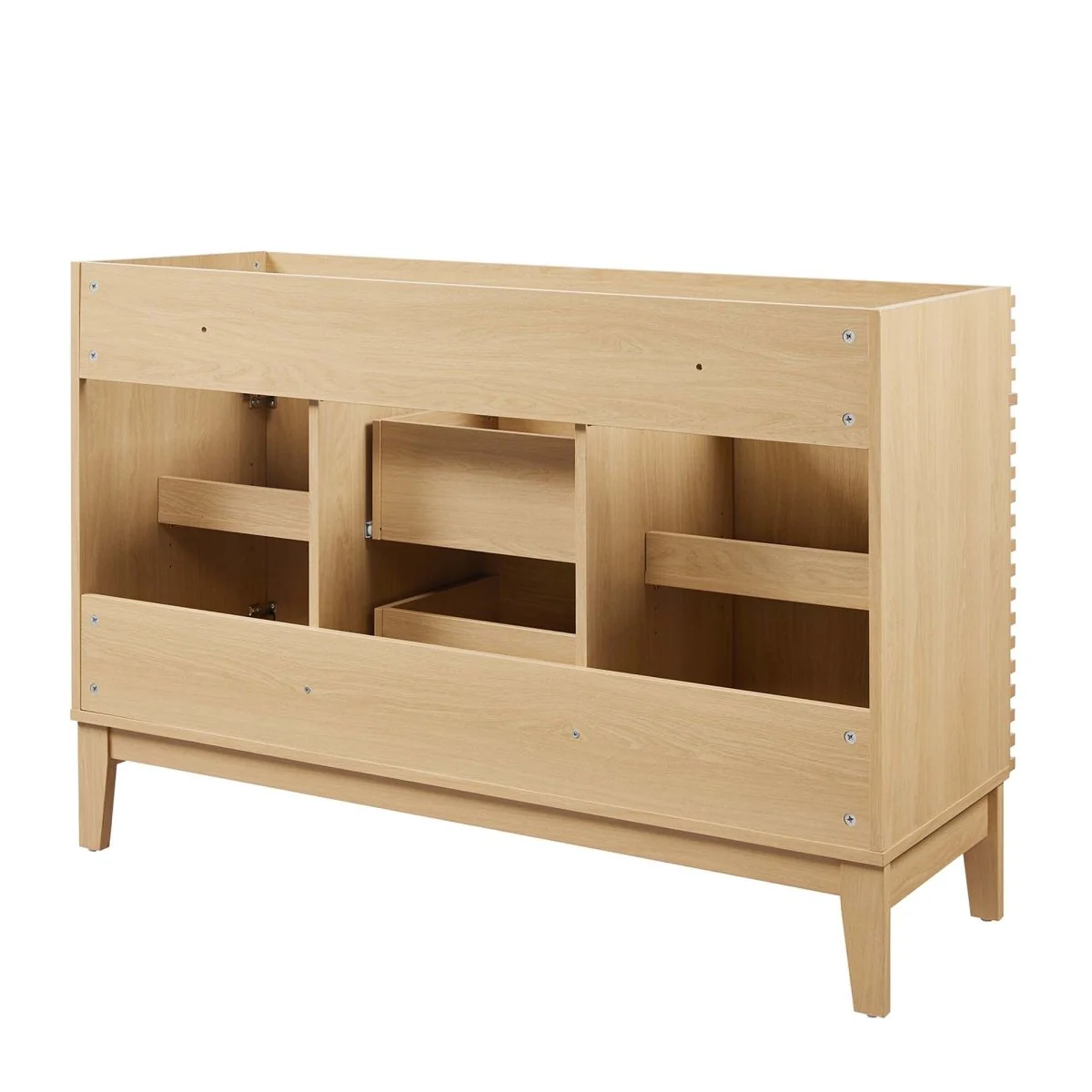 48" Mid-Century Bathroom Vanity Cabinet – Sink Compatible, Stylish Storage Cabinet - Image 78