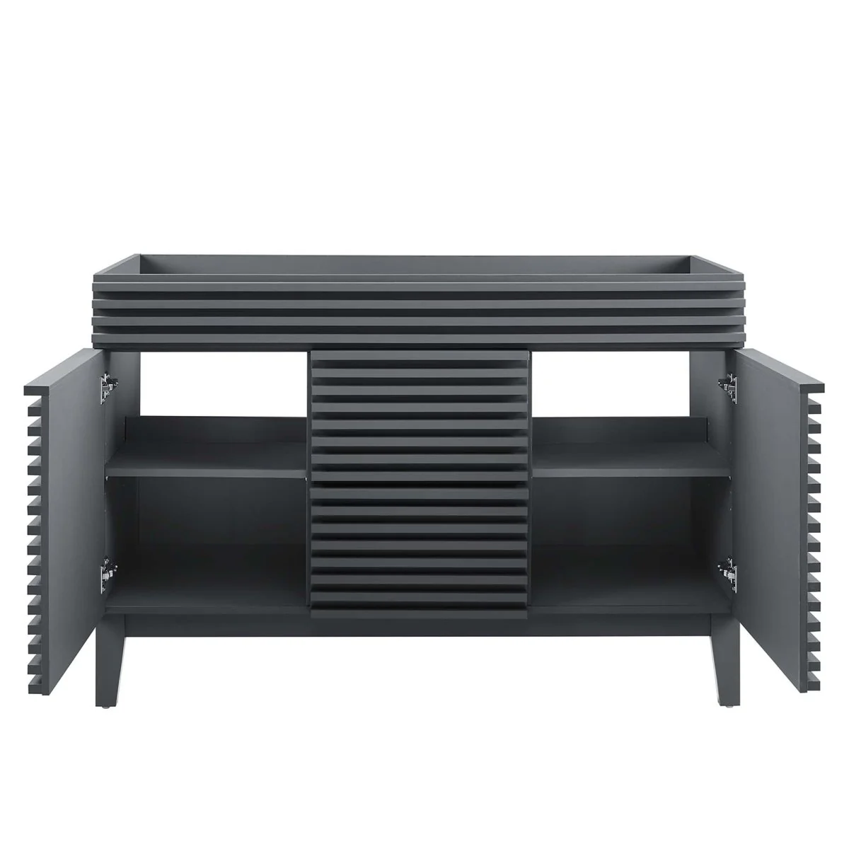 48" Mid-Century Bathroom Vanity Cabinet – Sink Compatible, Stylish Storage Cabinet - Image 90