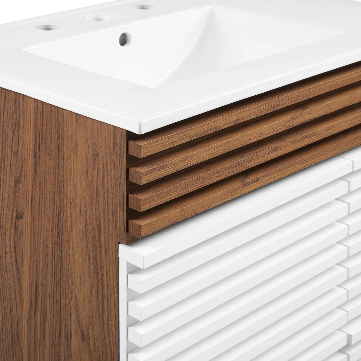 48" Mid-Century Bathroom Vanity with Sink(s) – Wood-Style Vanity Cabinet - Image 100
