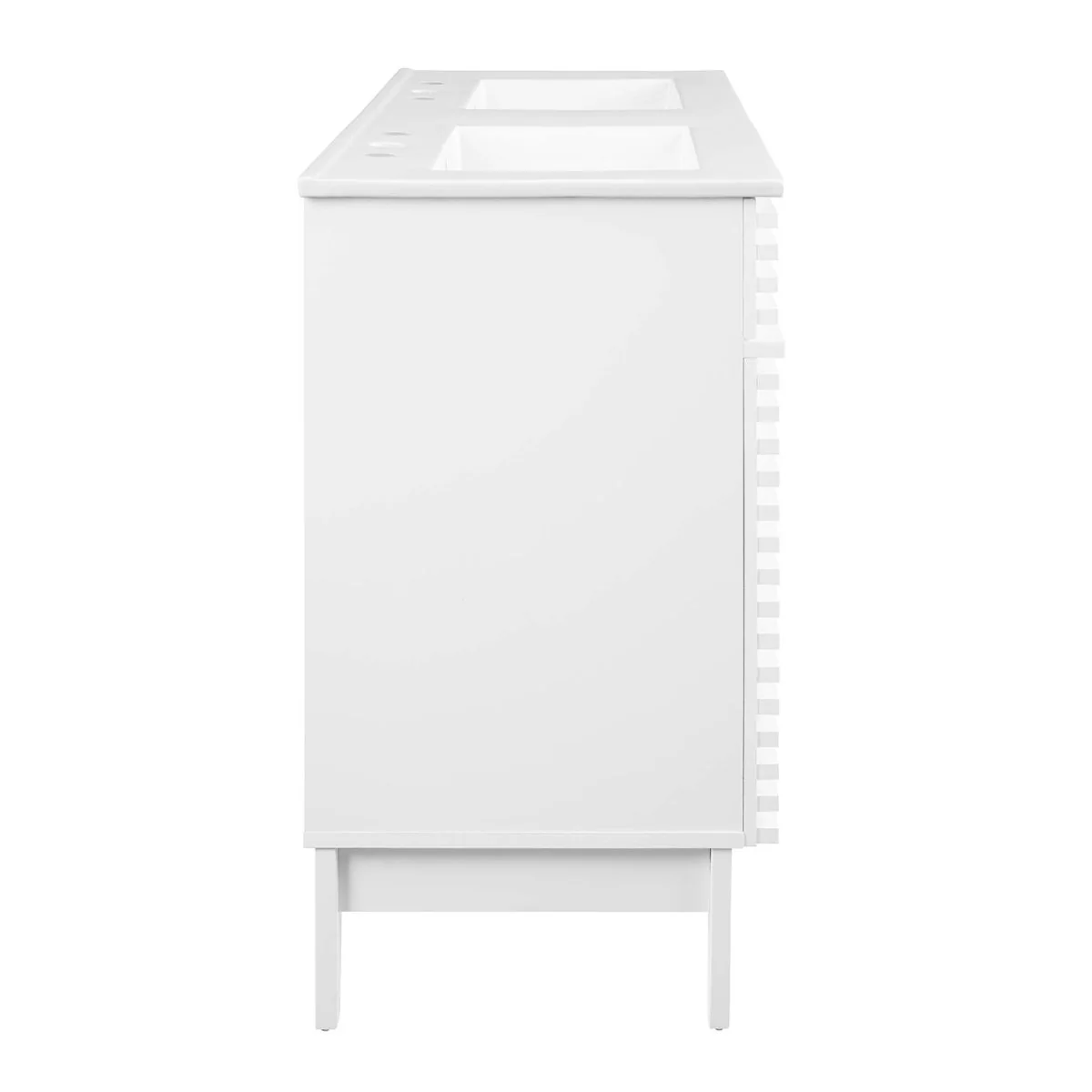 48" Mid-Century Bathroom Vanity with Sink(s) – Wood-Style Vanity Cabinet - Image 115
