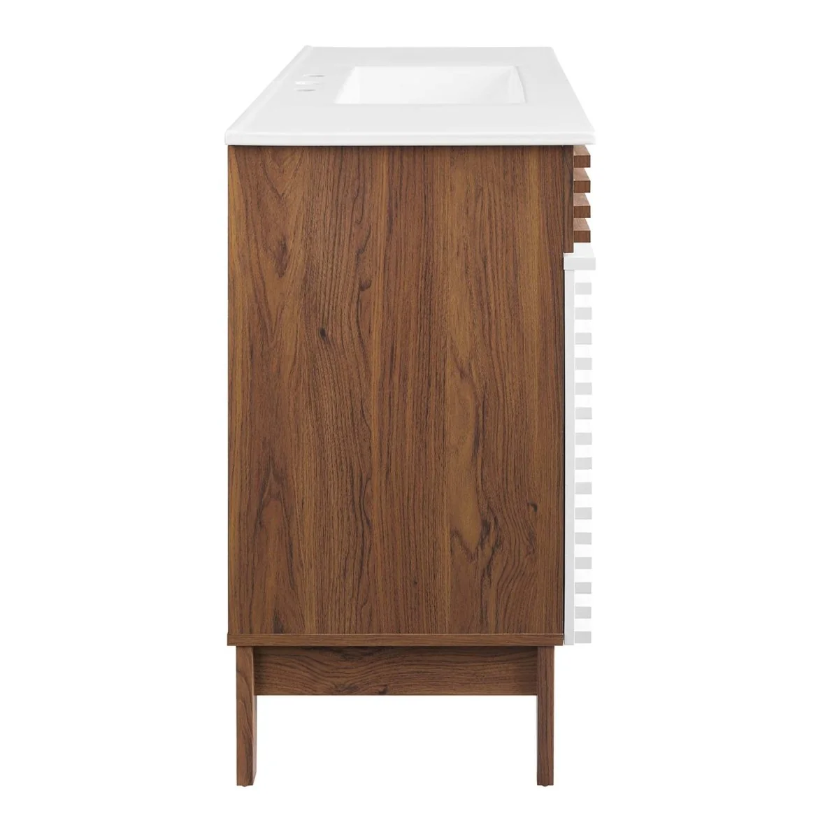 48" Mid-Century Bathroom Vanity with Sink(s) – Wood-Style Vanity Cabinet - Image 16