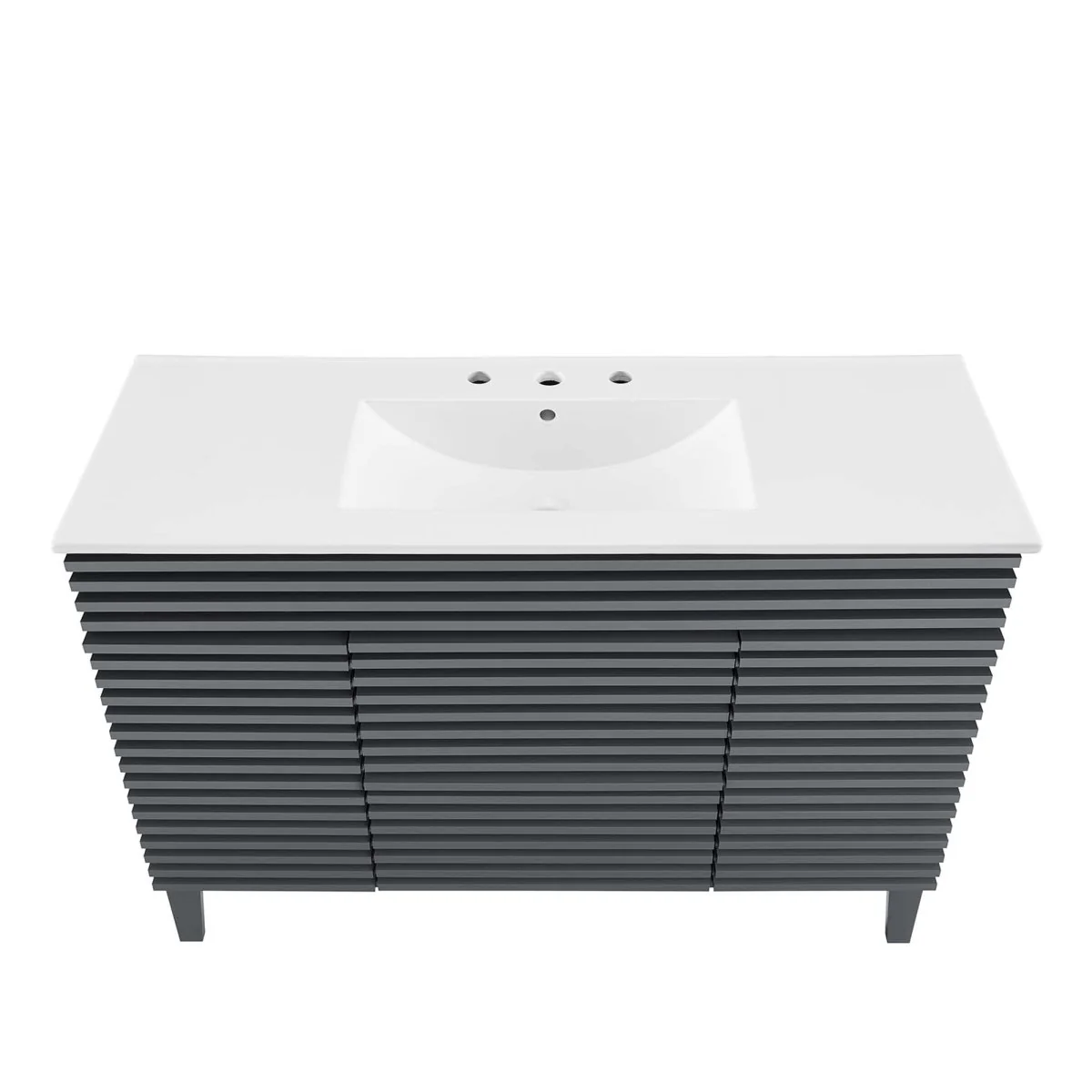 48" Mid-Century Bathroom Vanity with Sink(s) – Wood-Style Vanity Cabinet - Image 30