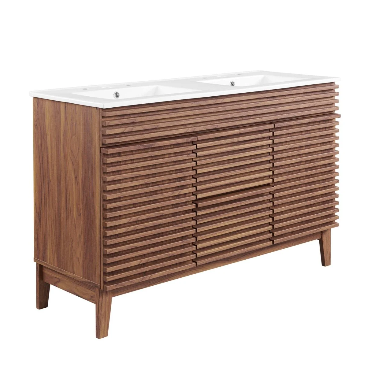 48" Mid-Century Bathroom Vanity with Sink(s) – Wood-Style Vanity Cabinet - Image 79