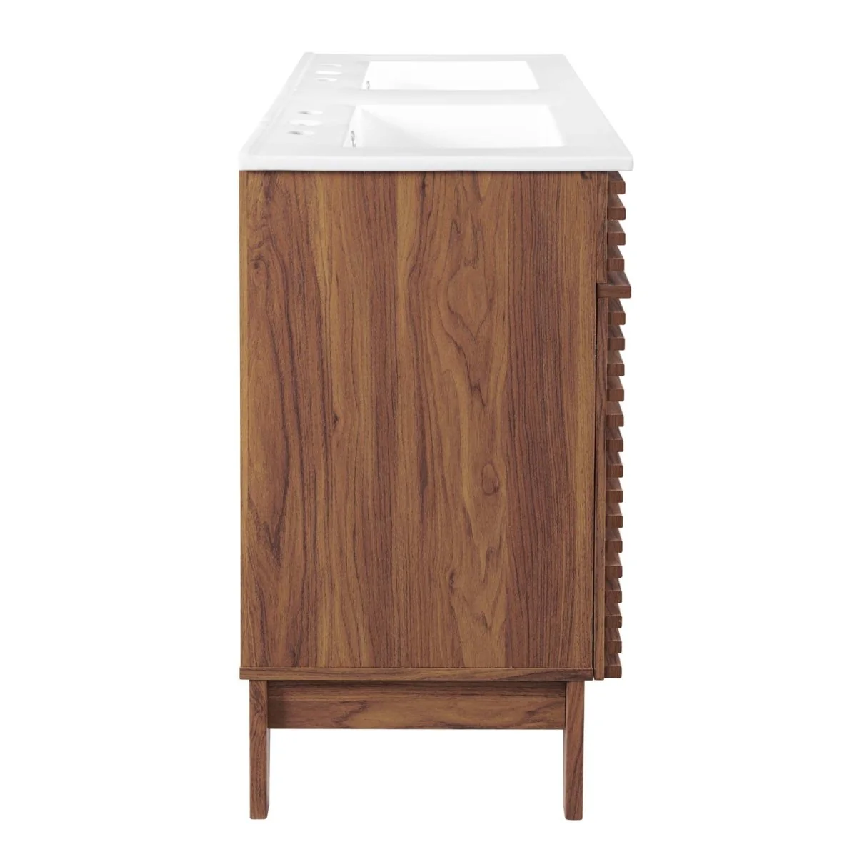 48" Mid-Century Bathroom Vanity with Sink(s) – Wood-Style Vanity Cabinet - Image 82