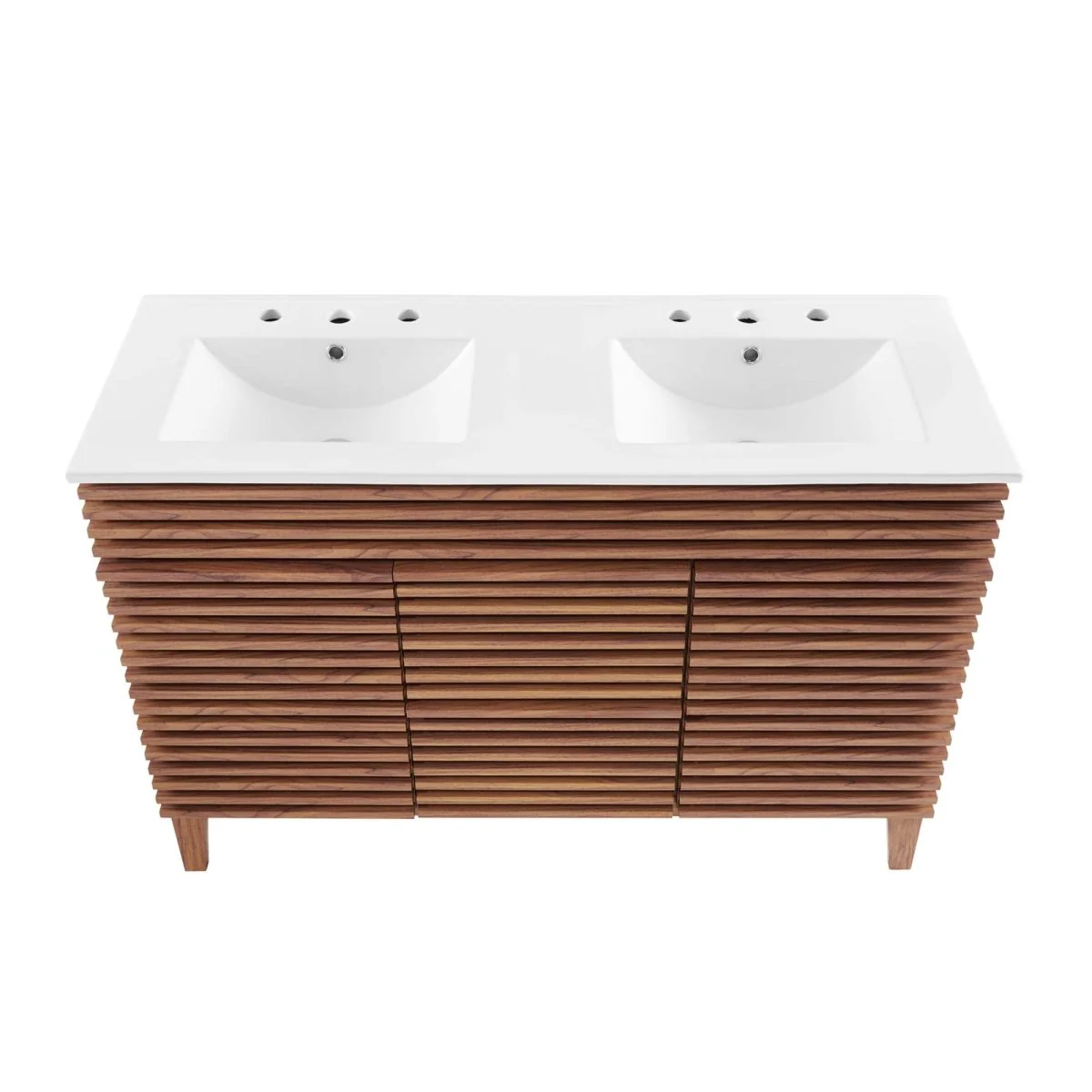 48" Mid-Century Bathroom Vanity with Sink(s) – Wood-Style Vanity Cabinet - Image 87