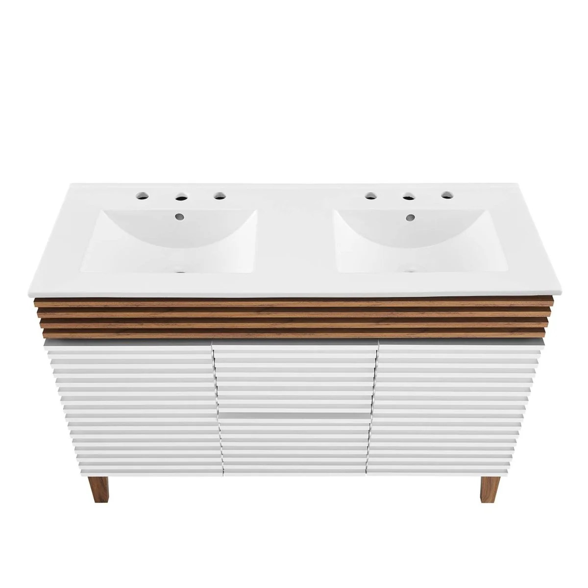 48" Mid-Century Bathroom Vanity with Sink(s) – Wood-Style Vanity Cabinet - Image 98