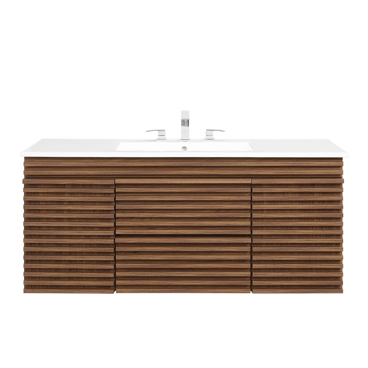 48" Wall-Mount Double Sink Bathroom Vanity — Modern Floating Design with Cabinet Storage - Image 154