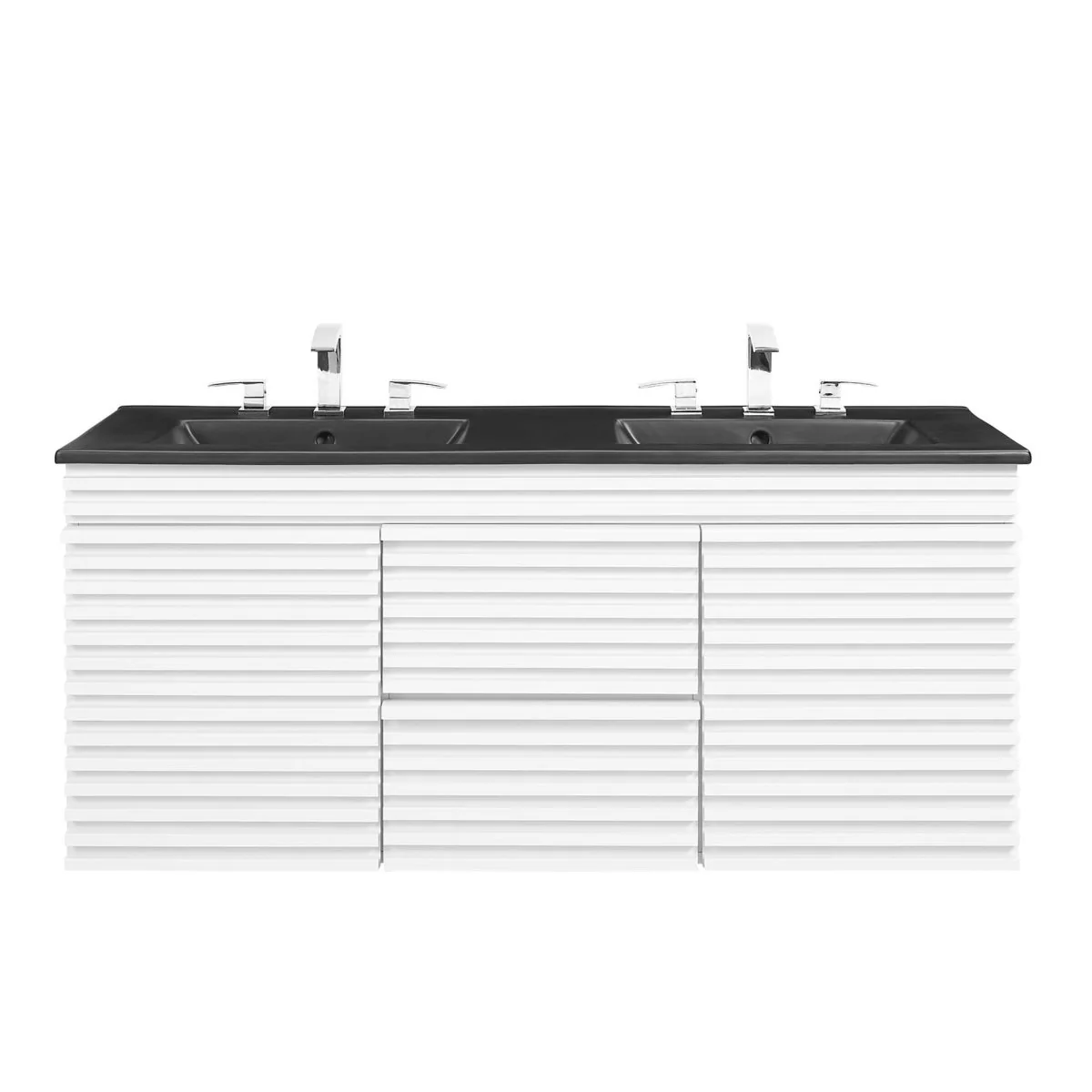 48" Wall-Mount Double Sink Bathroom Vanity — Modern Floating Design with Cabinet Storage - Image 64