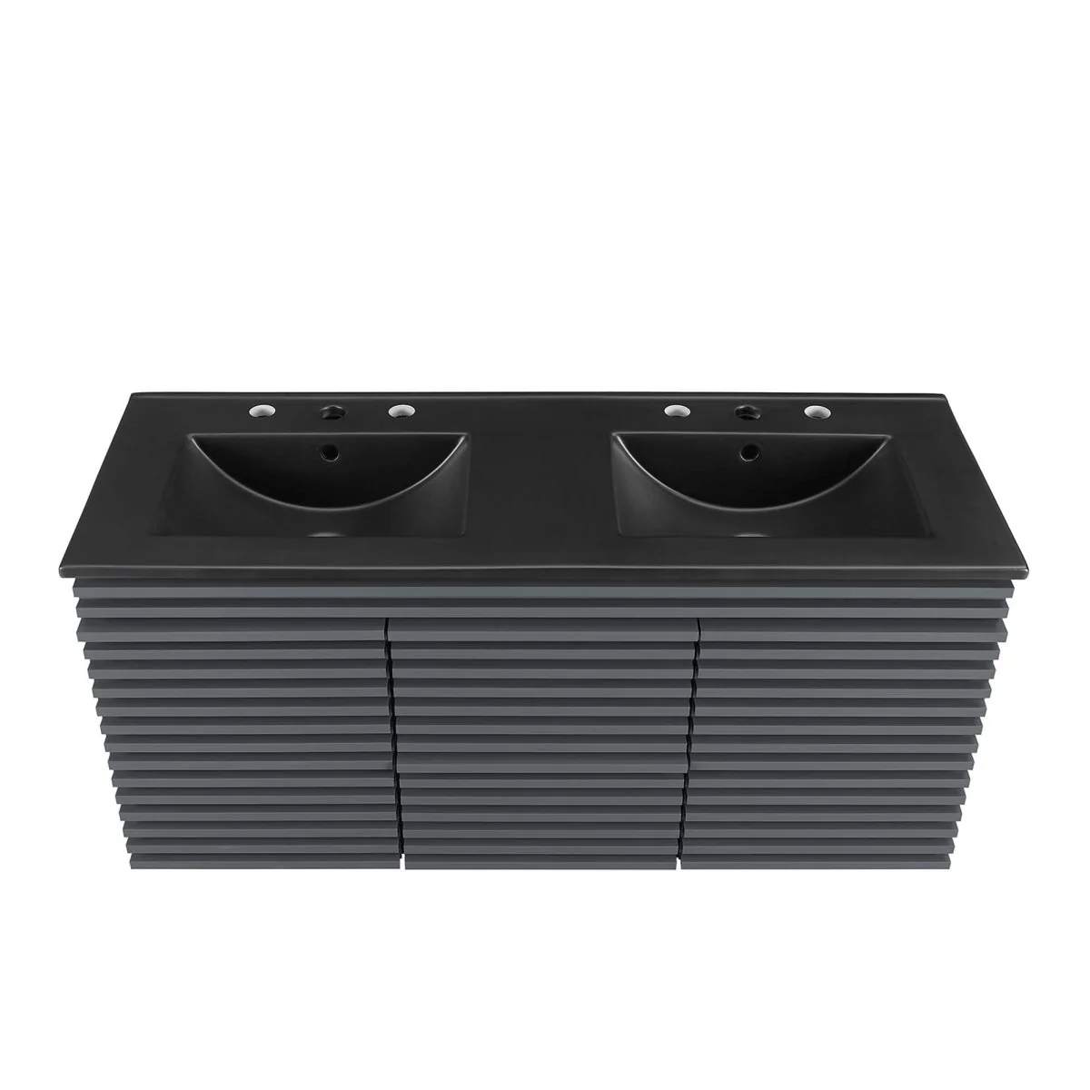 48" Wall-Mount Double Sink Bathroom Vanity — Modern Floating Design with Cabinet Storage - Image 75